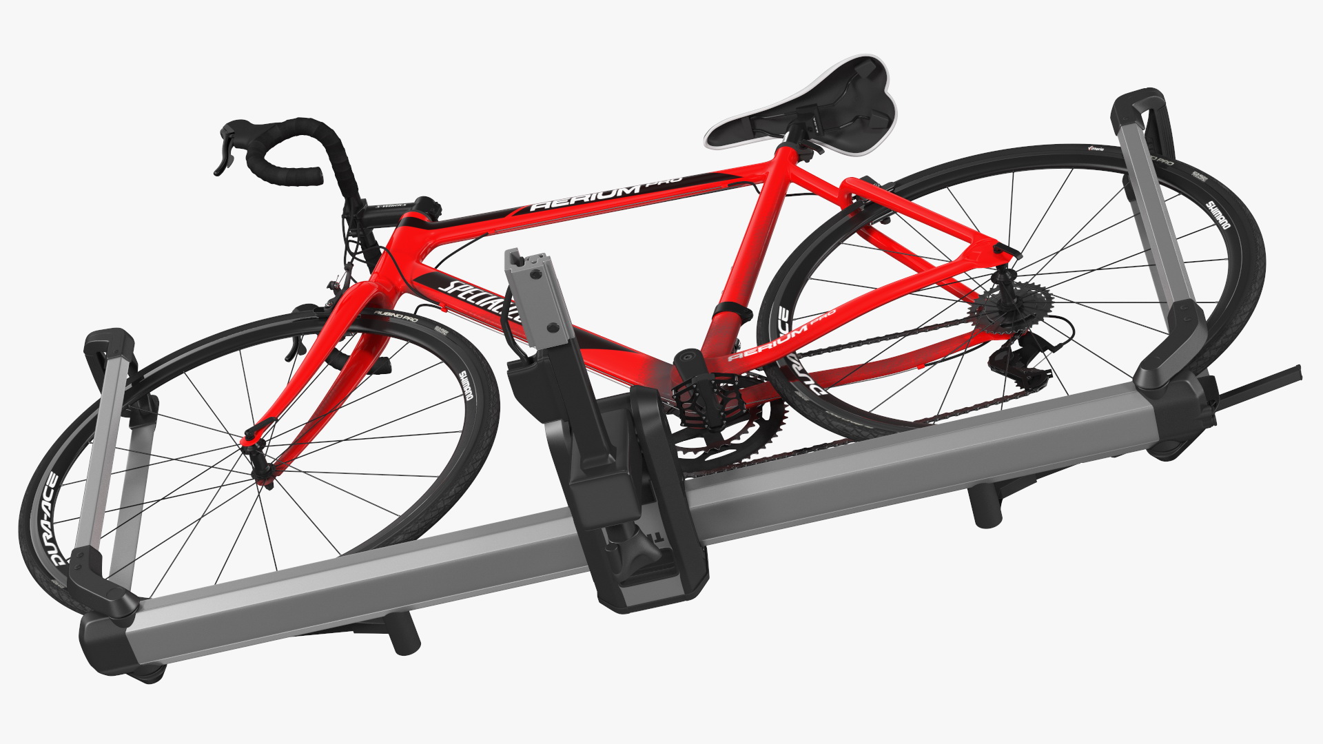 3D model Thule Helium Aluminum Platform with Road Bike