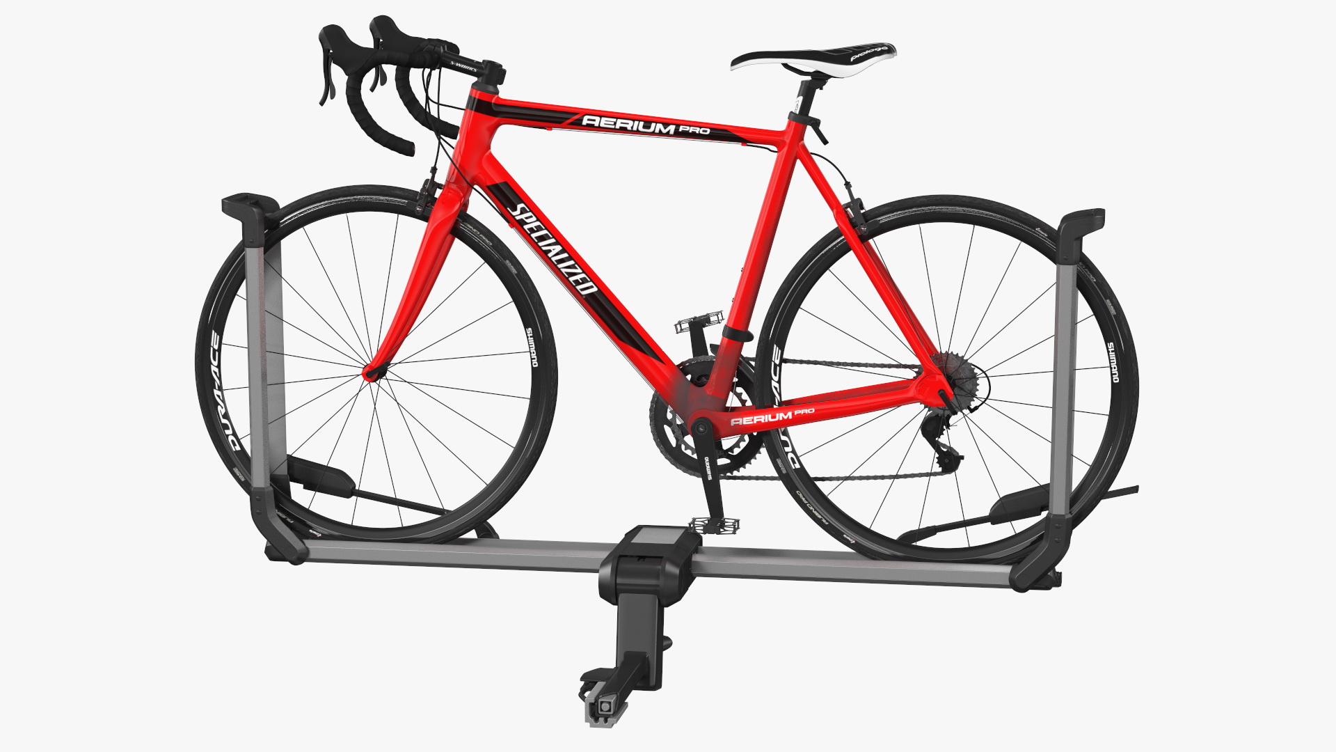 3D model Thule Helium Aluminum Platform with Road Bike