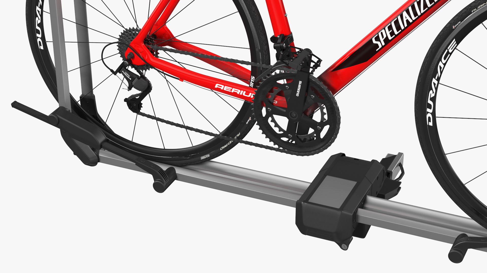 3D model Thule Helium Aluminum Platform with Road Bike