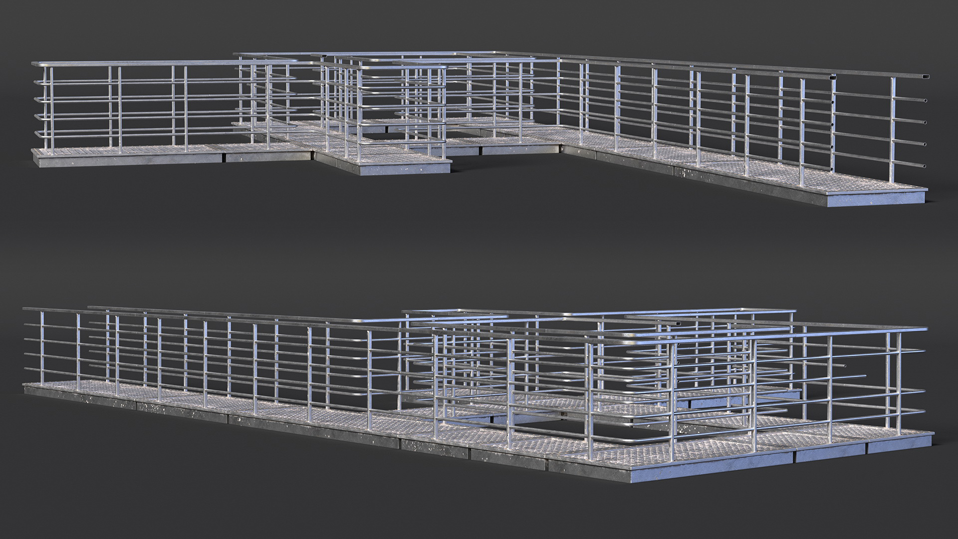 Prefabricated Industrial Catwalk 3D