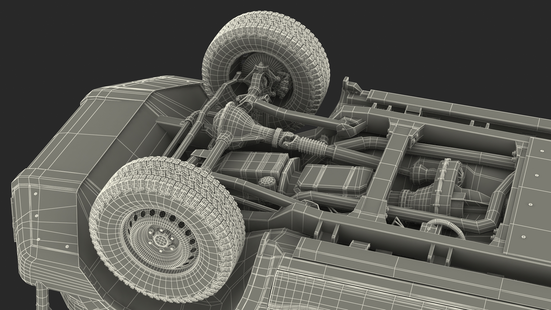 3D model Crew Cab 4x4 Truck No Bed