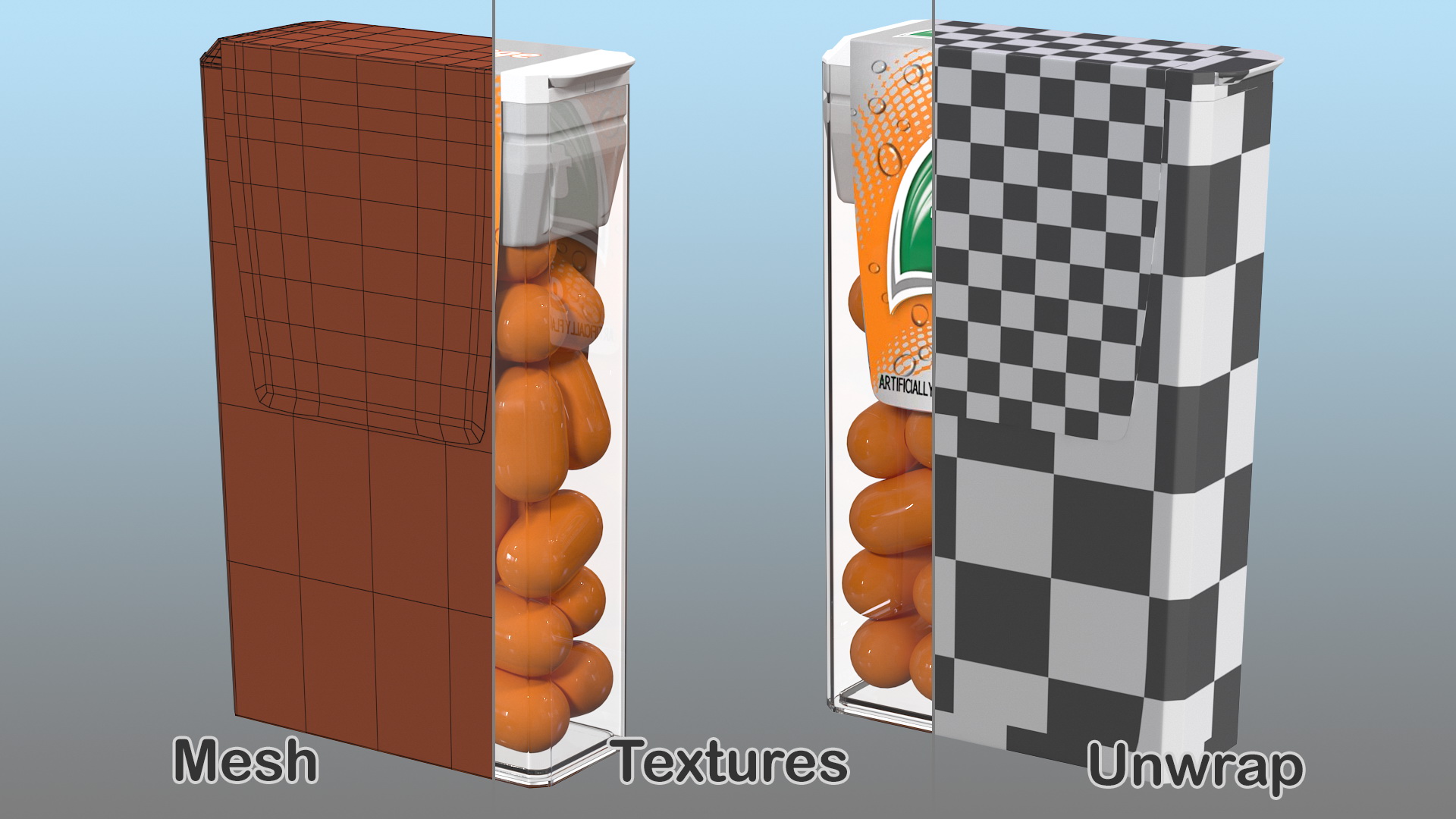 Tic Tac Orange Flavour 3D