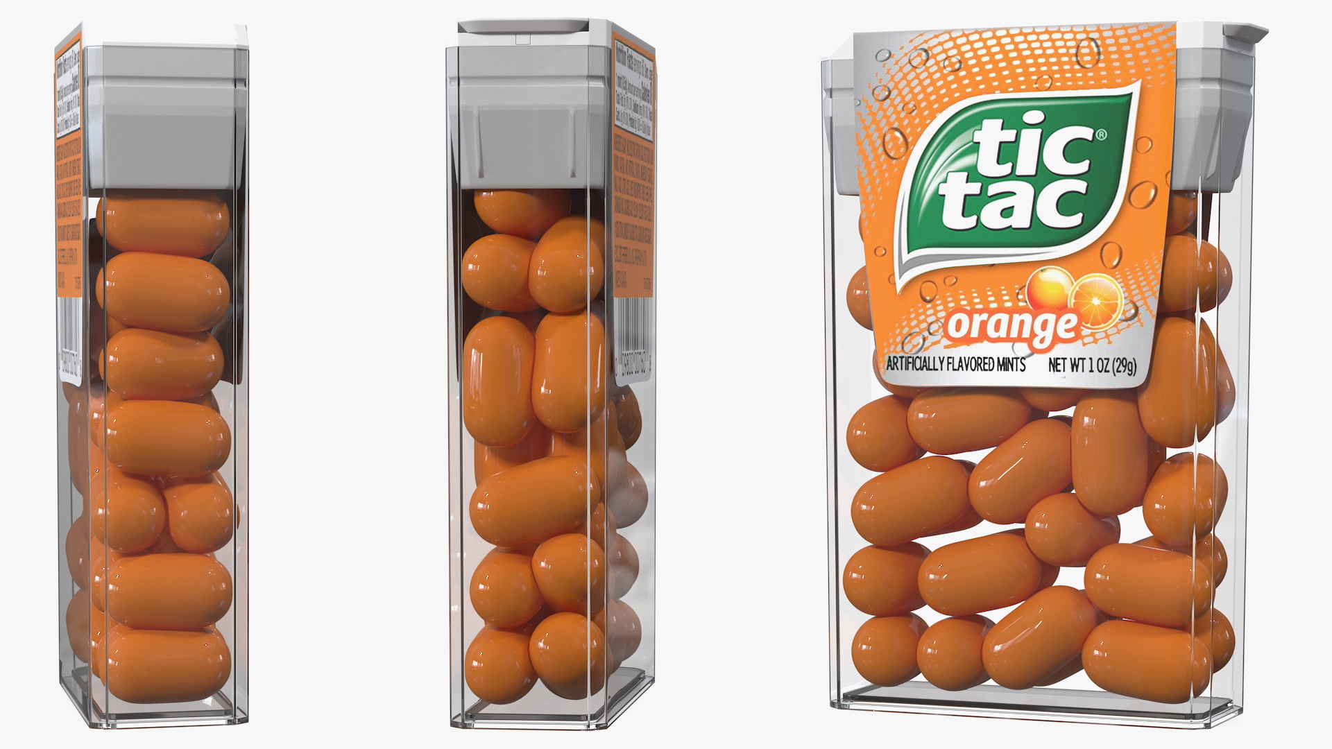 Tic Tac Orange Flavour 3D