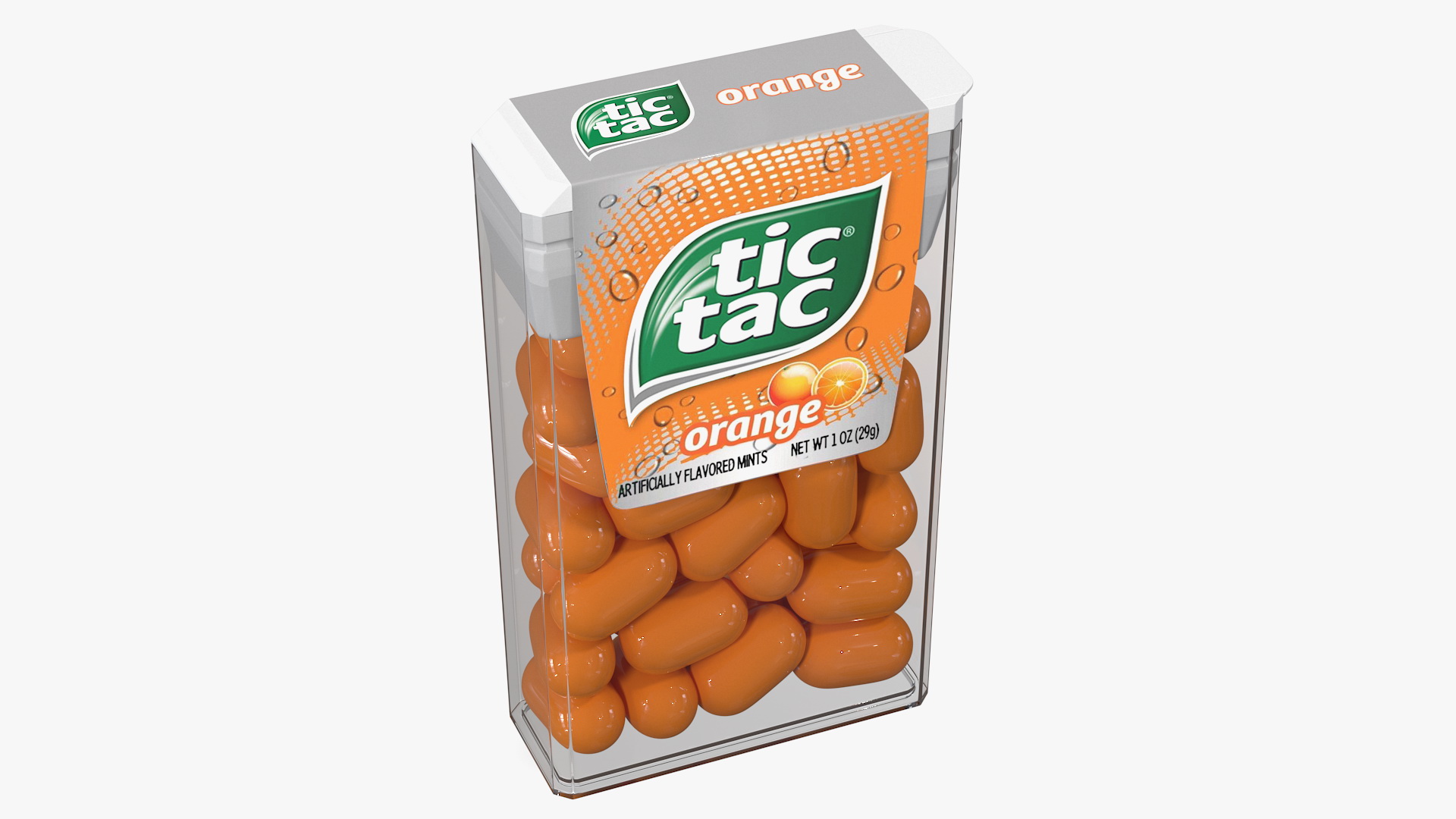 Tic Tac Orange Flavour 3D