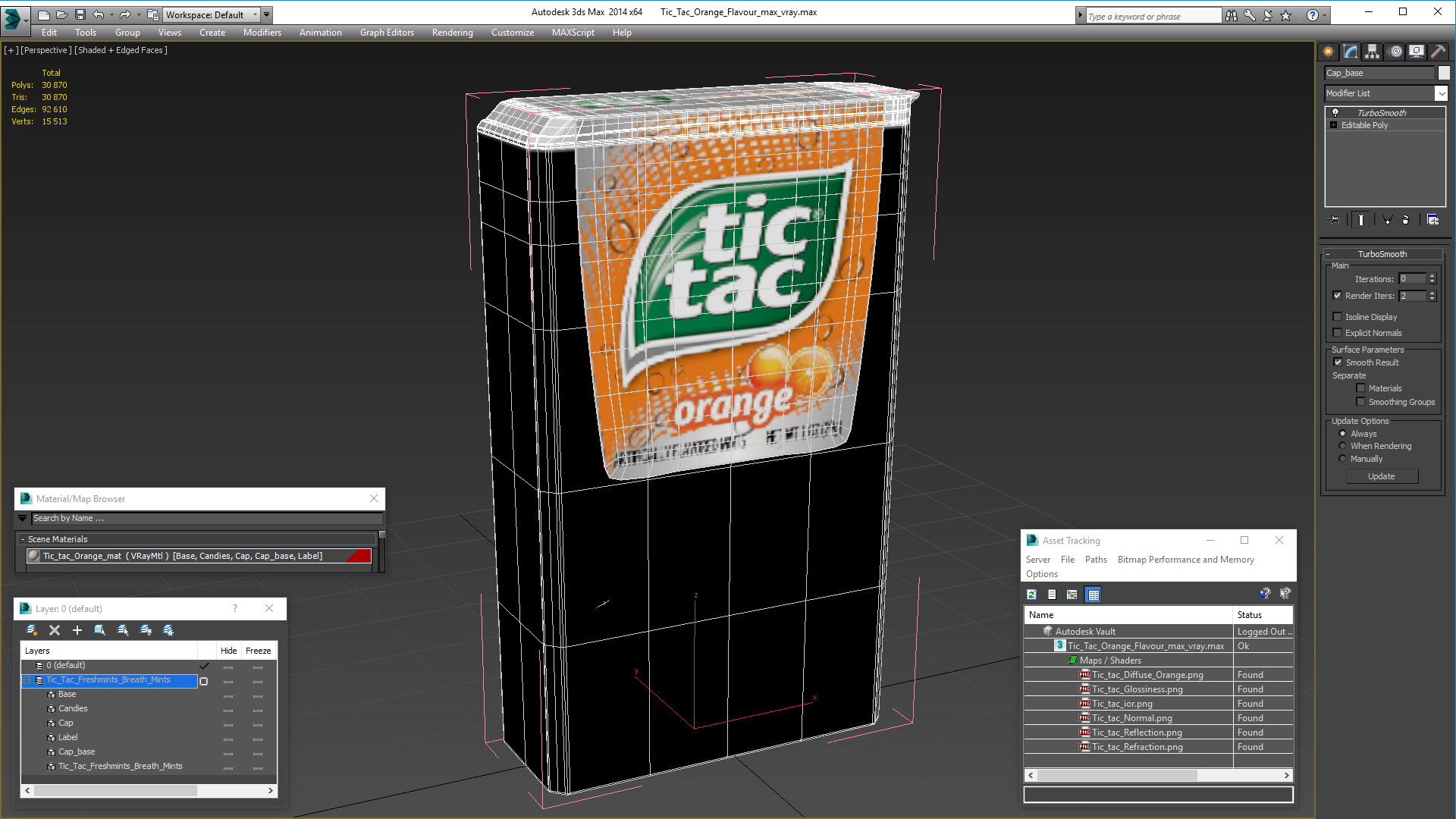 Tic Tac Orange Flavour 3D