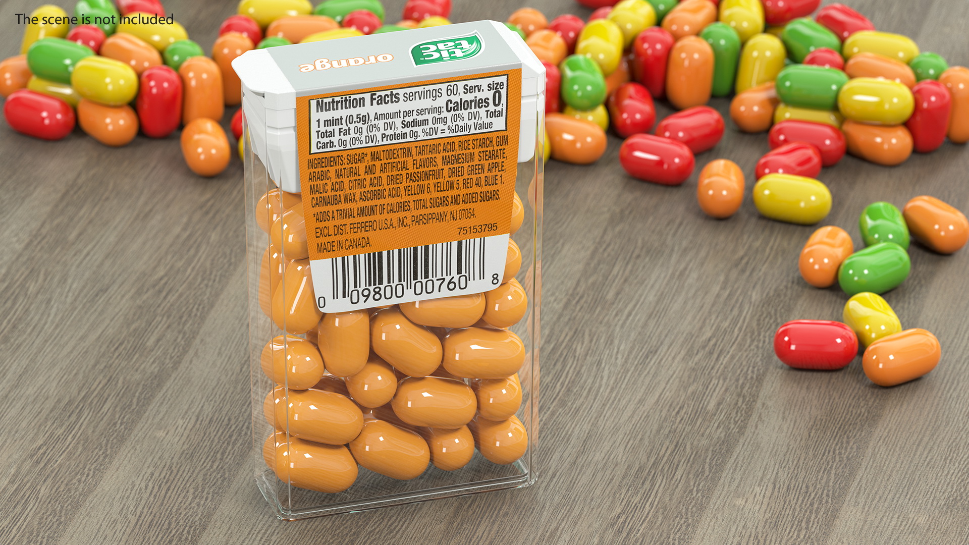 Tic Tac Orange Flavour 3D