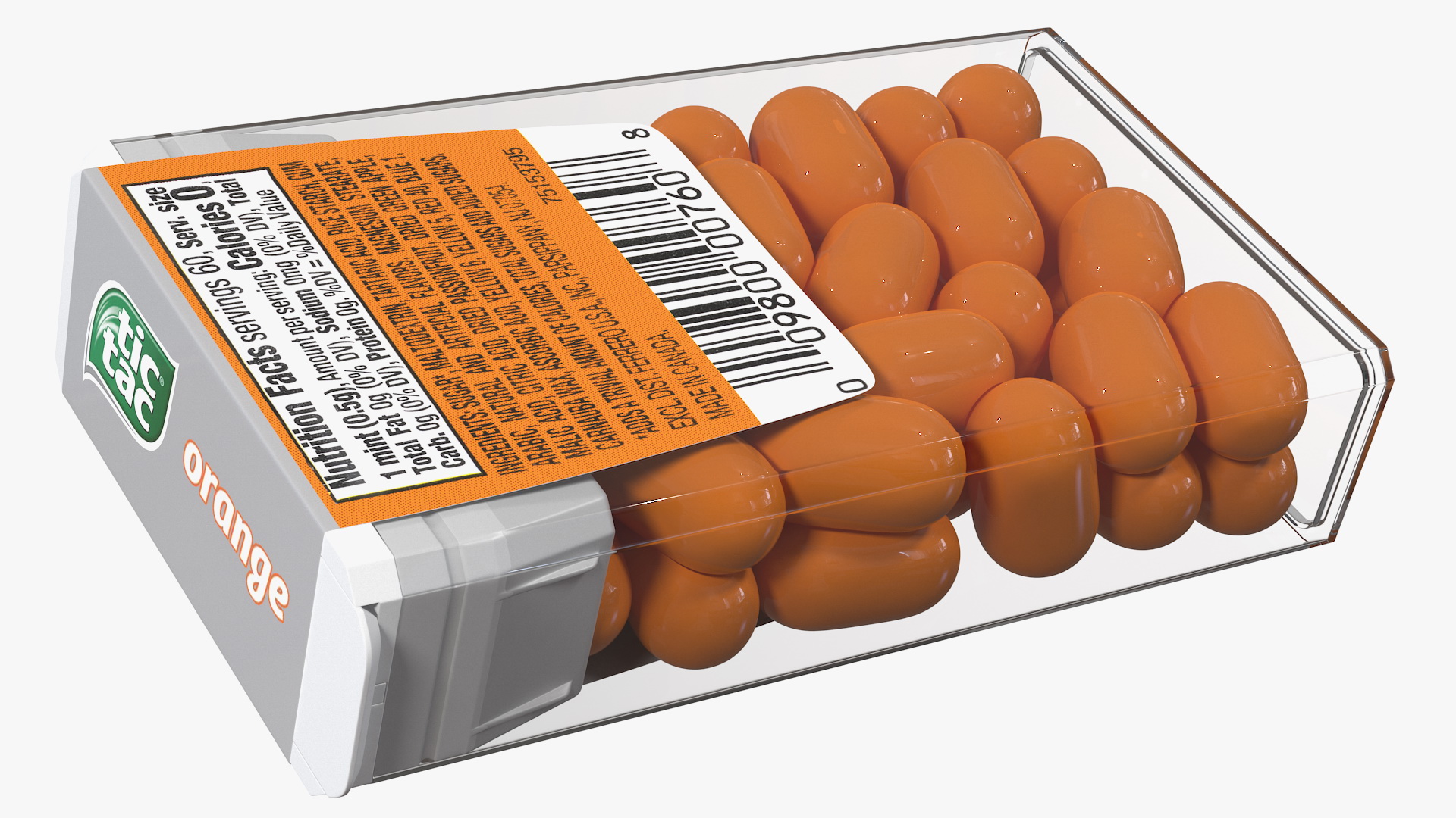 Tic Tac Orange Flavour 3D