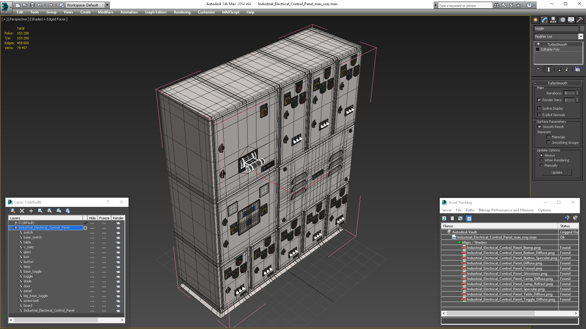 3D model Industrial Electrical Control Panel