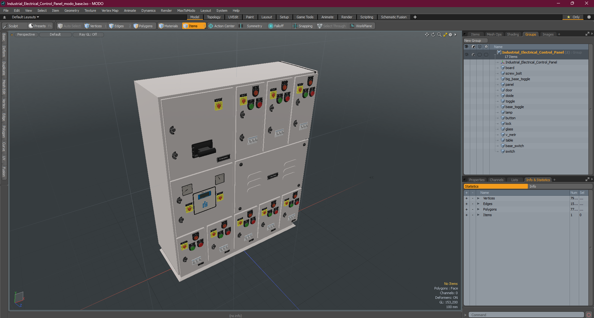 3D model Industrial Electrical Control Panel