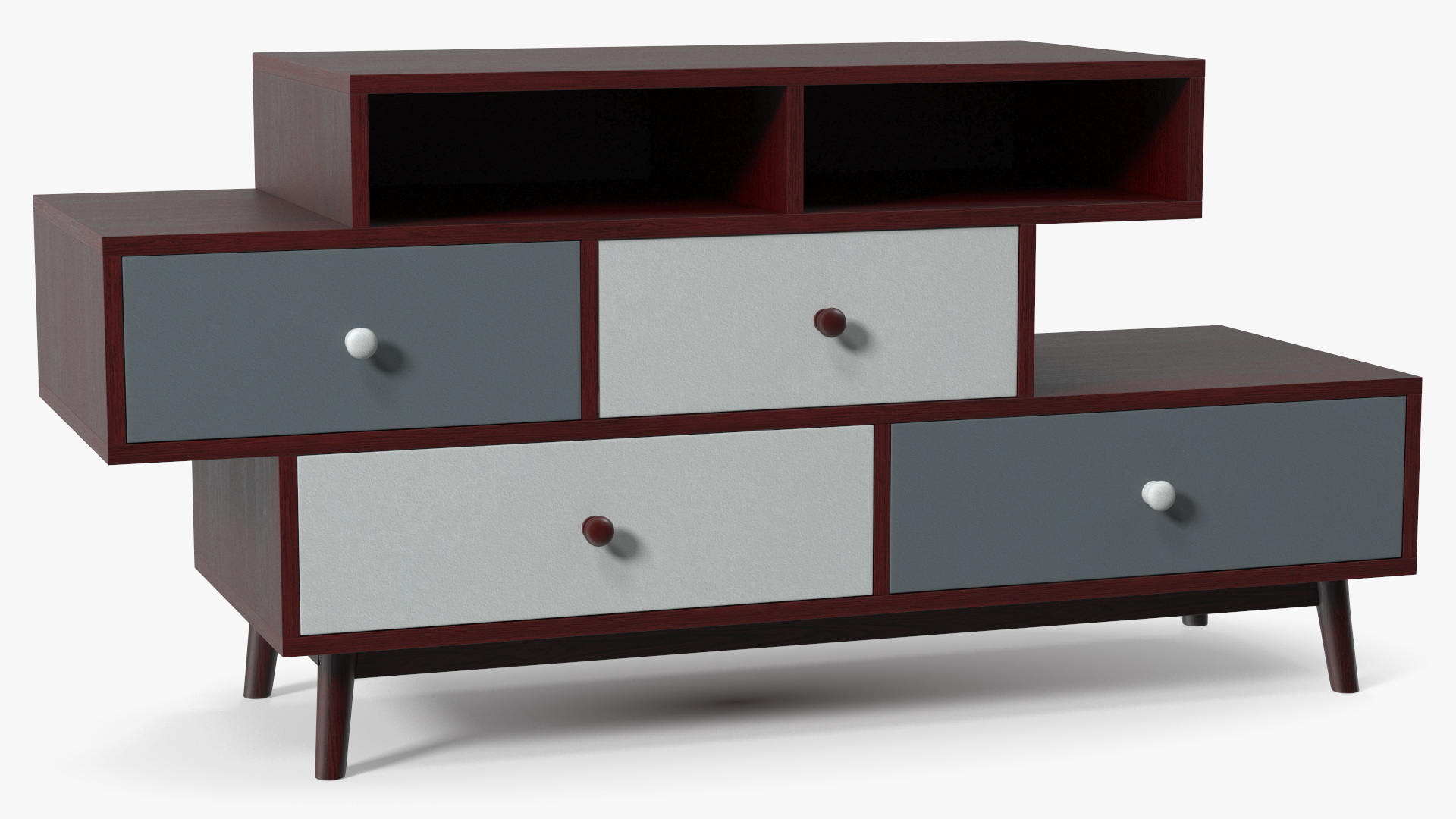 Irvine Sideboard Dark Brown 3D