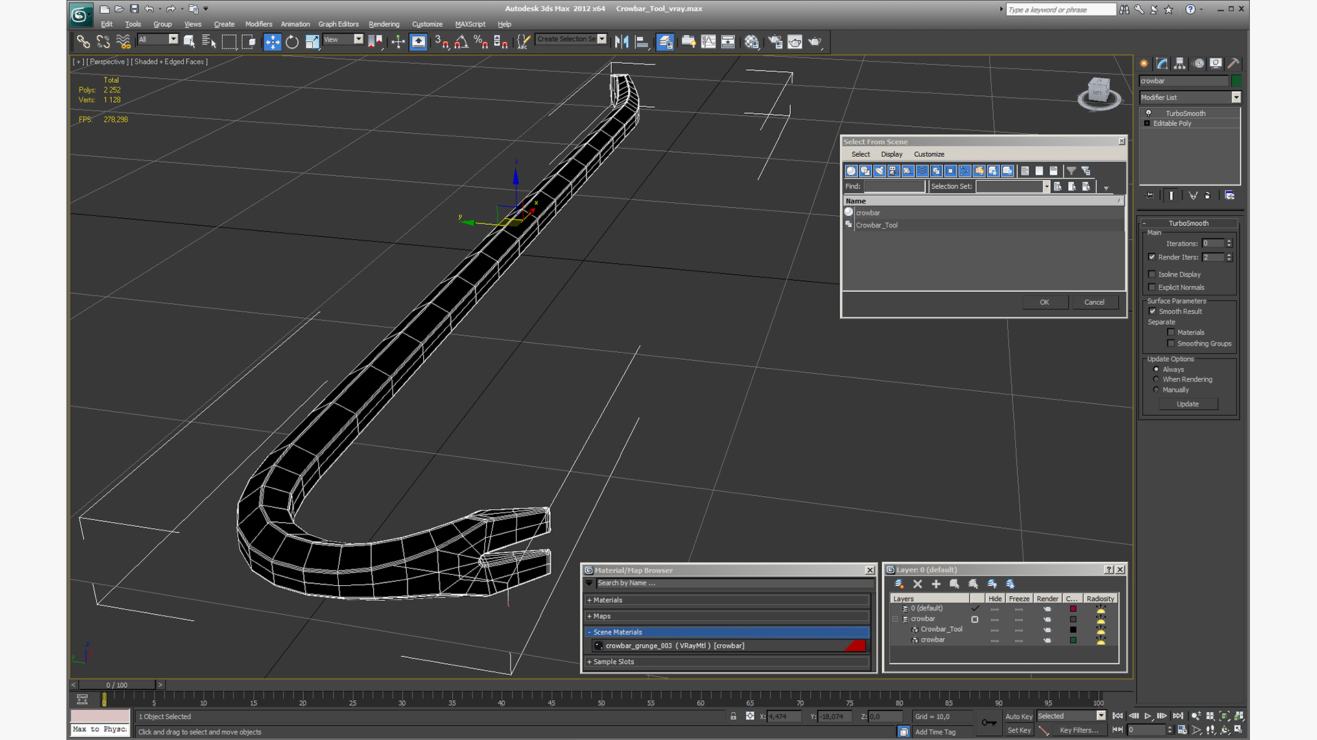 Crowbar Tool 3D