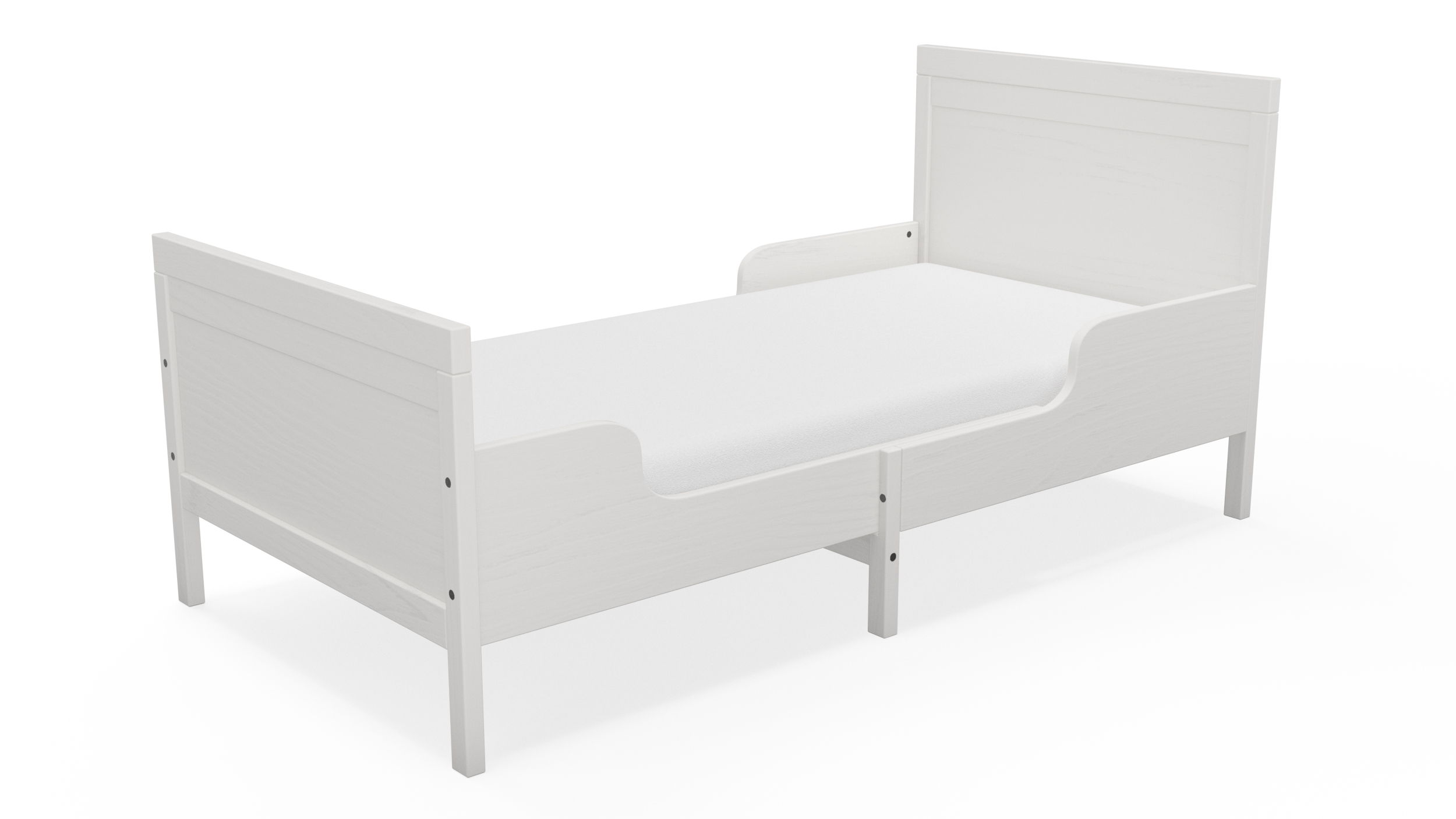 3D model Bed for Children Room IKEA SUNDVIK White