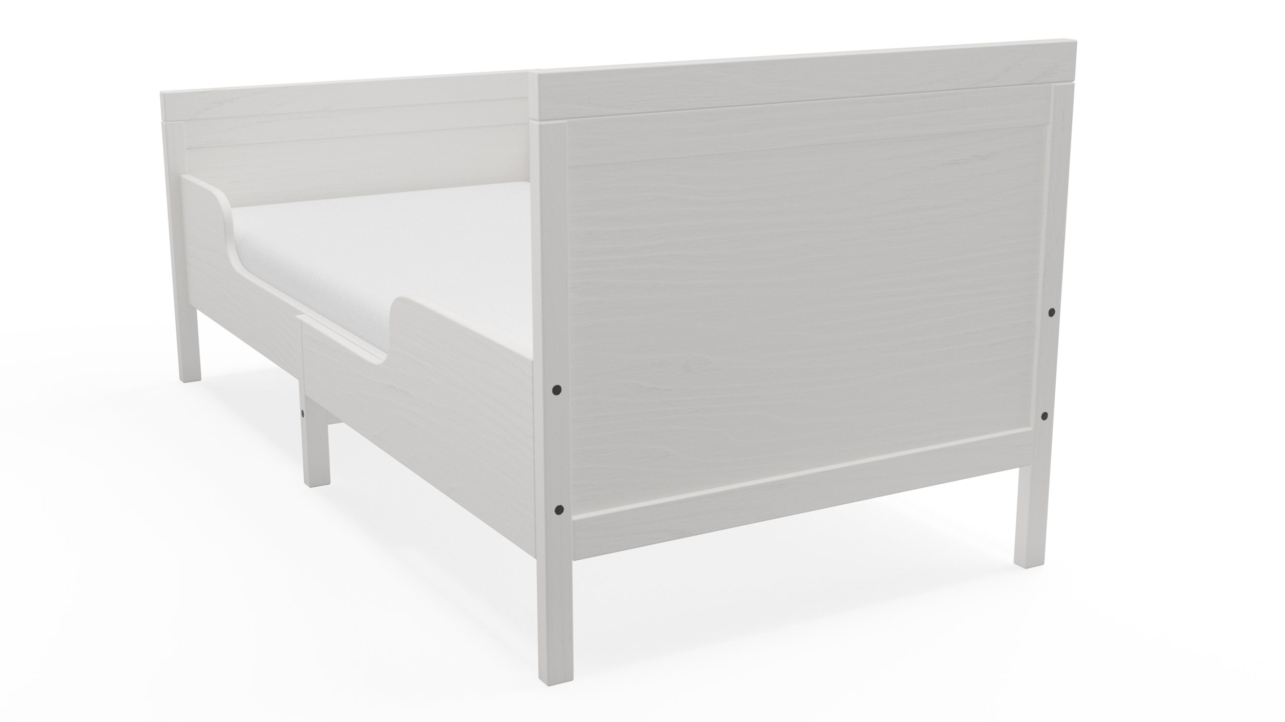 3D model Bed for Children Room IKEA SUNDVIK White