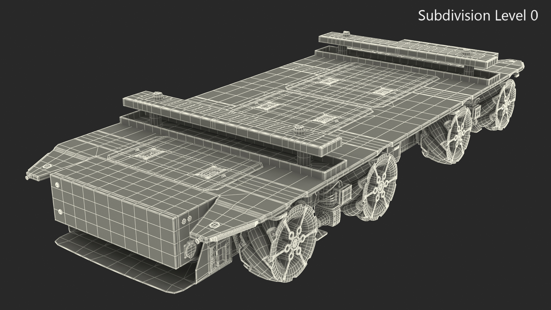 3D model Dirty Omnimove Platform KUKA White Rigged for Cinema 4D