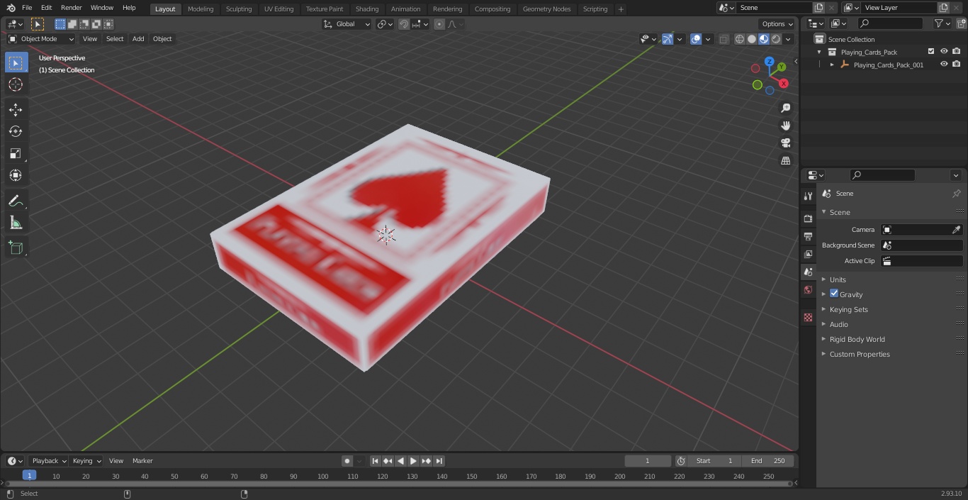 3D Playing Cards Pack model