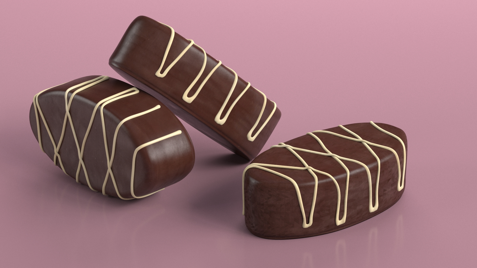 3D Chocolate Covered Candy model