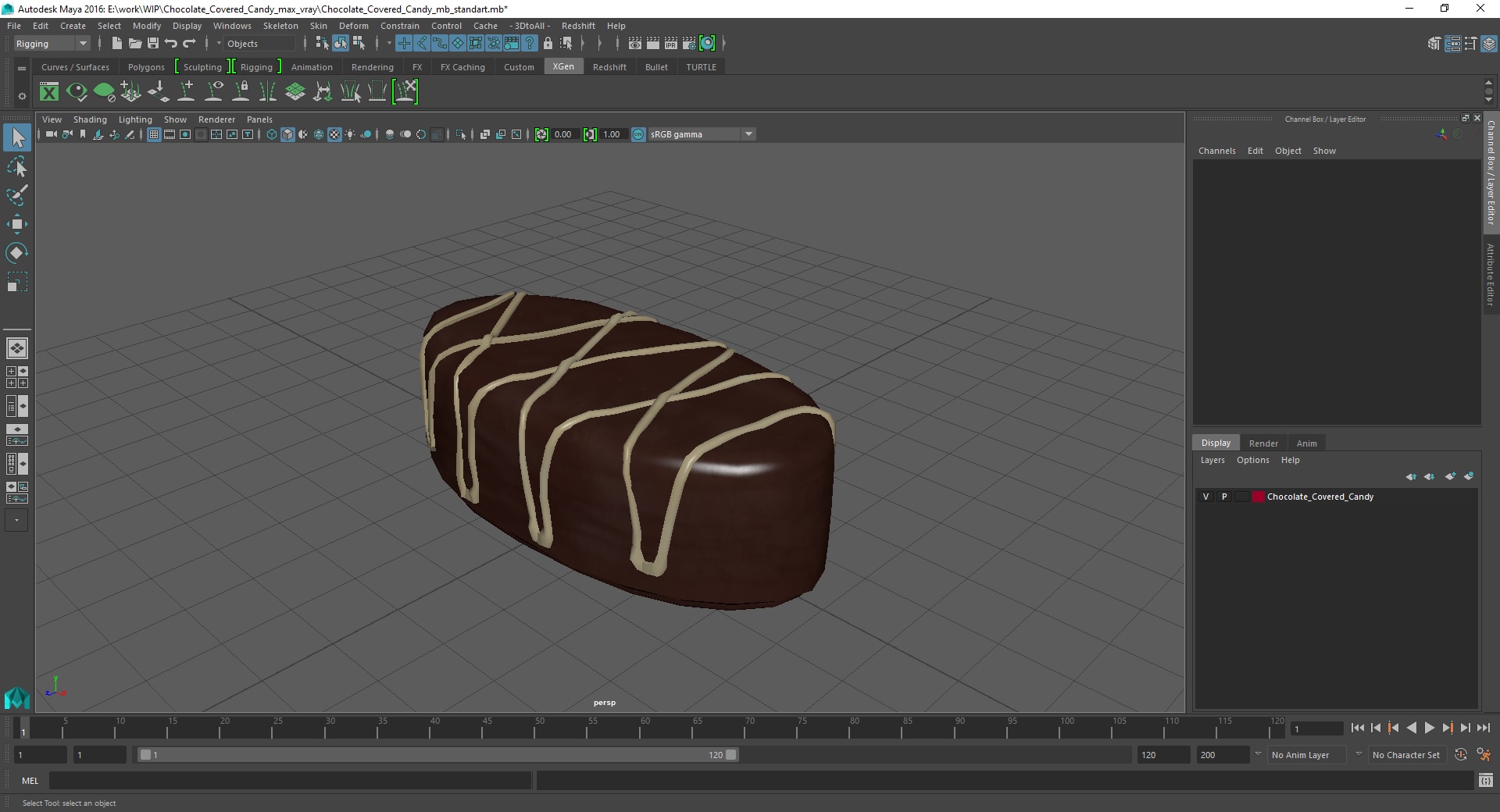 3D Chocolate Covered Candy model