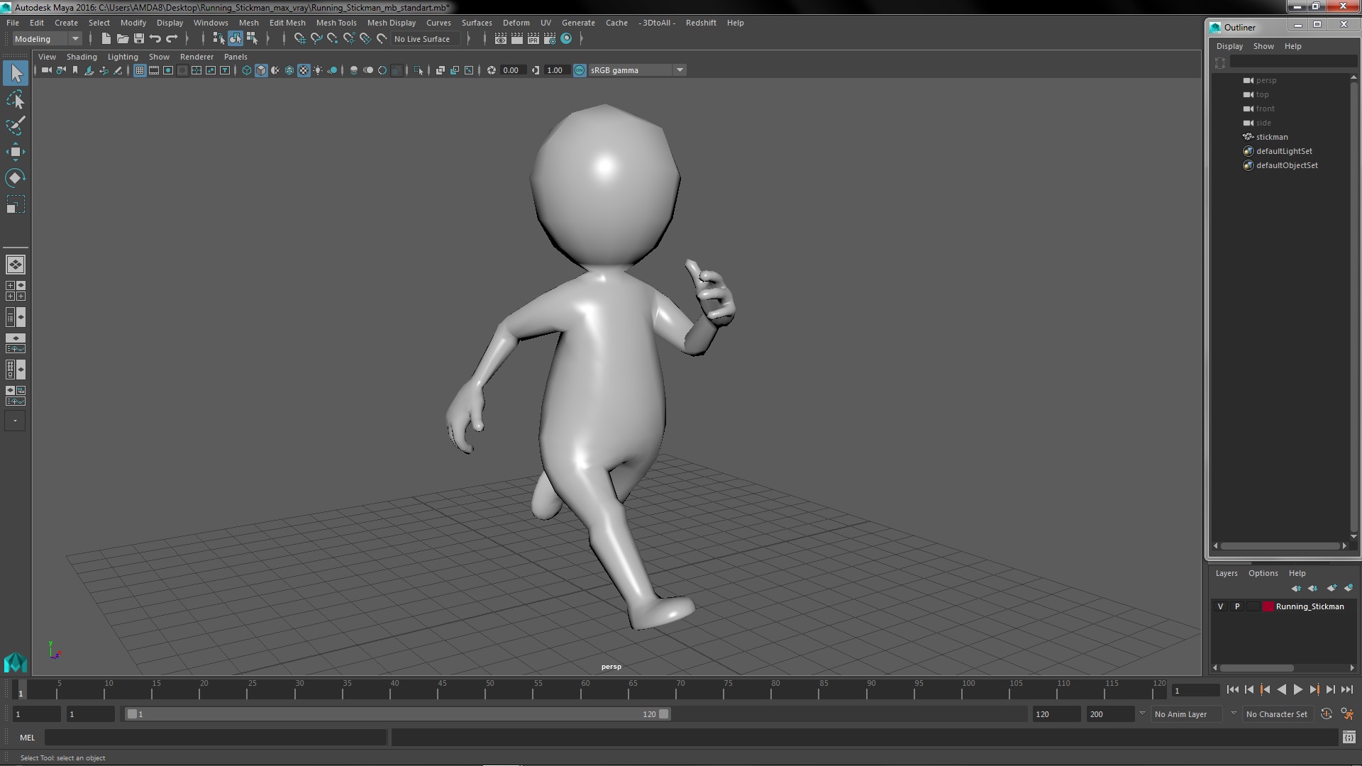 3D Running Stickman