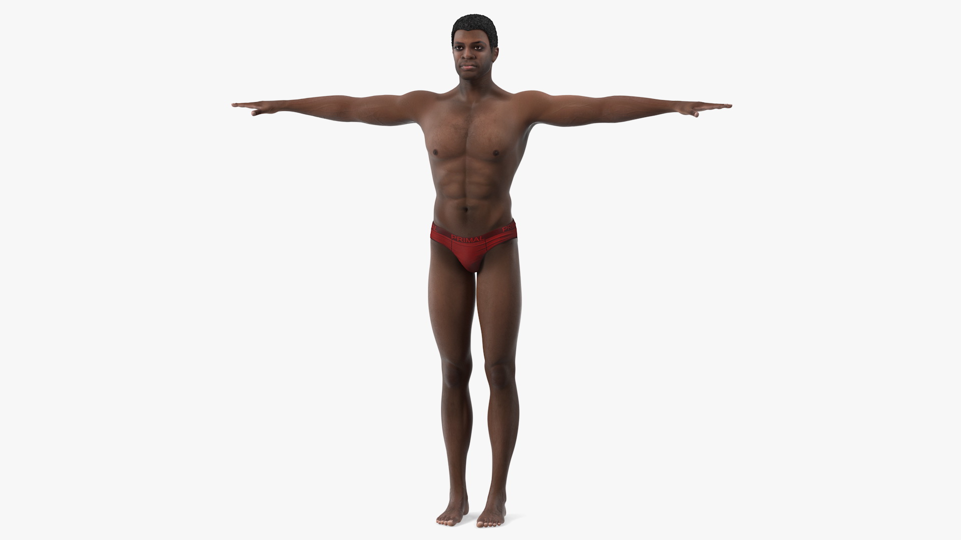 African American Man T Pose 3D