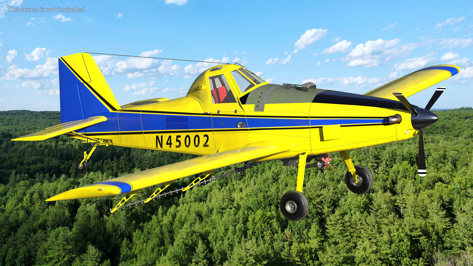 Plane Air Tractor AT 502B Simple Interior Rigged for Cinema 4D 3D