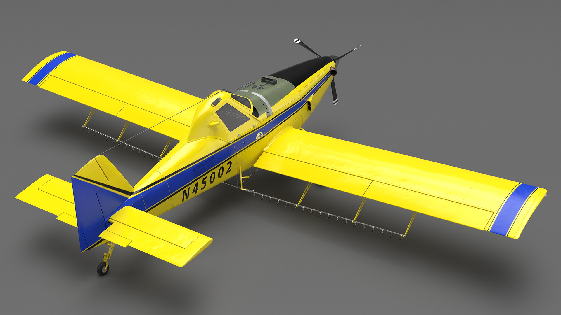 Plane Air Tractor AT 502B Simple Interior Rigged for Cinema 4D 3D