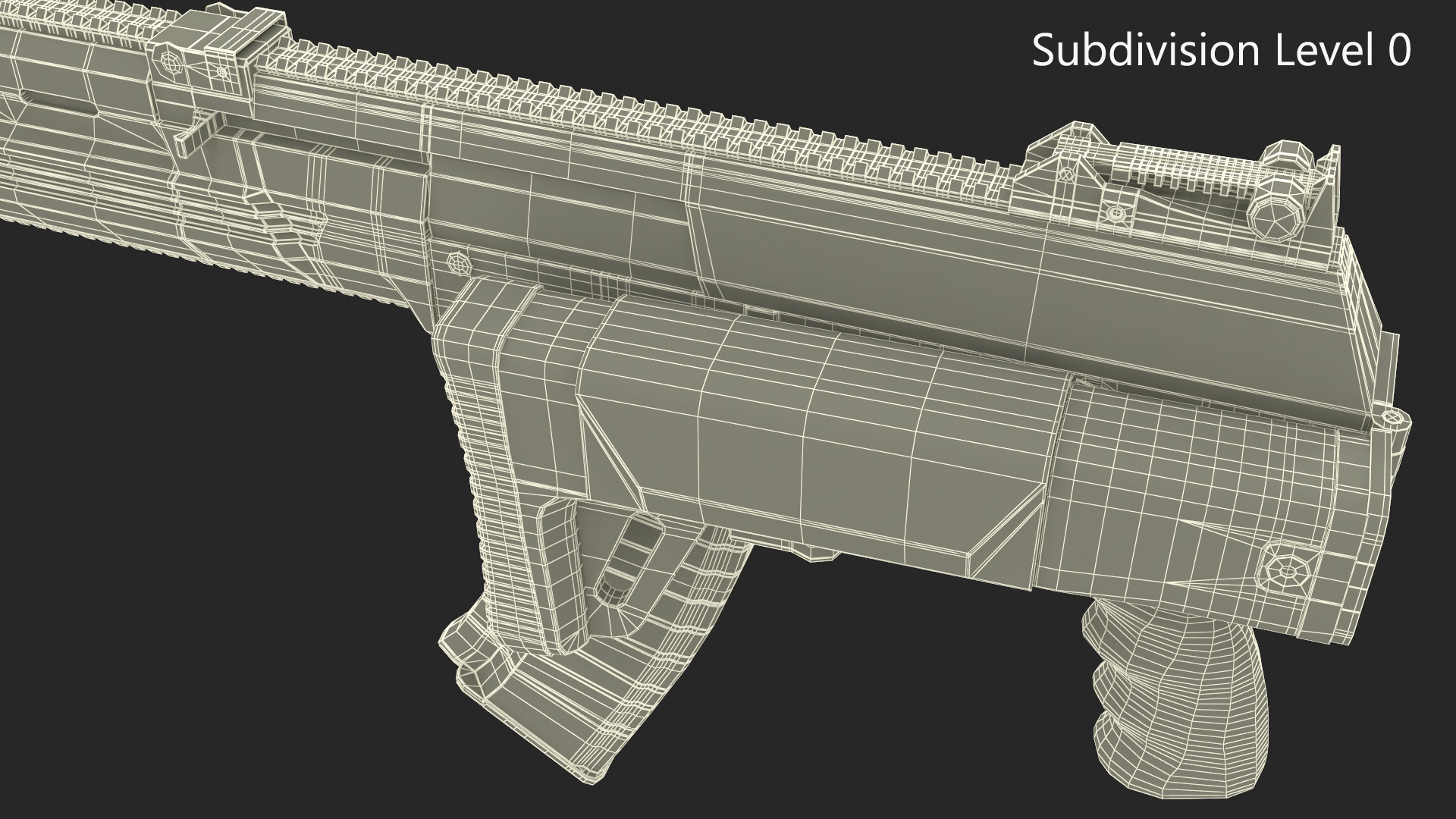 3D model AK-12 2011 Variant with Folded Stock Old