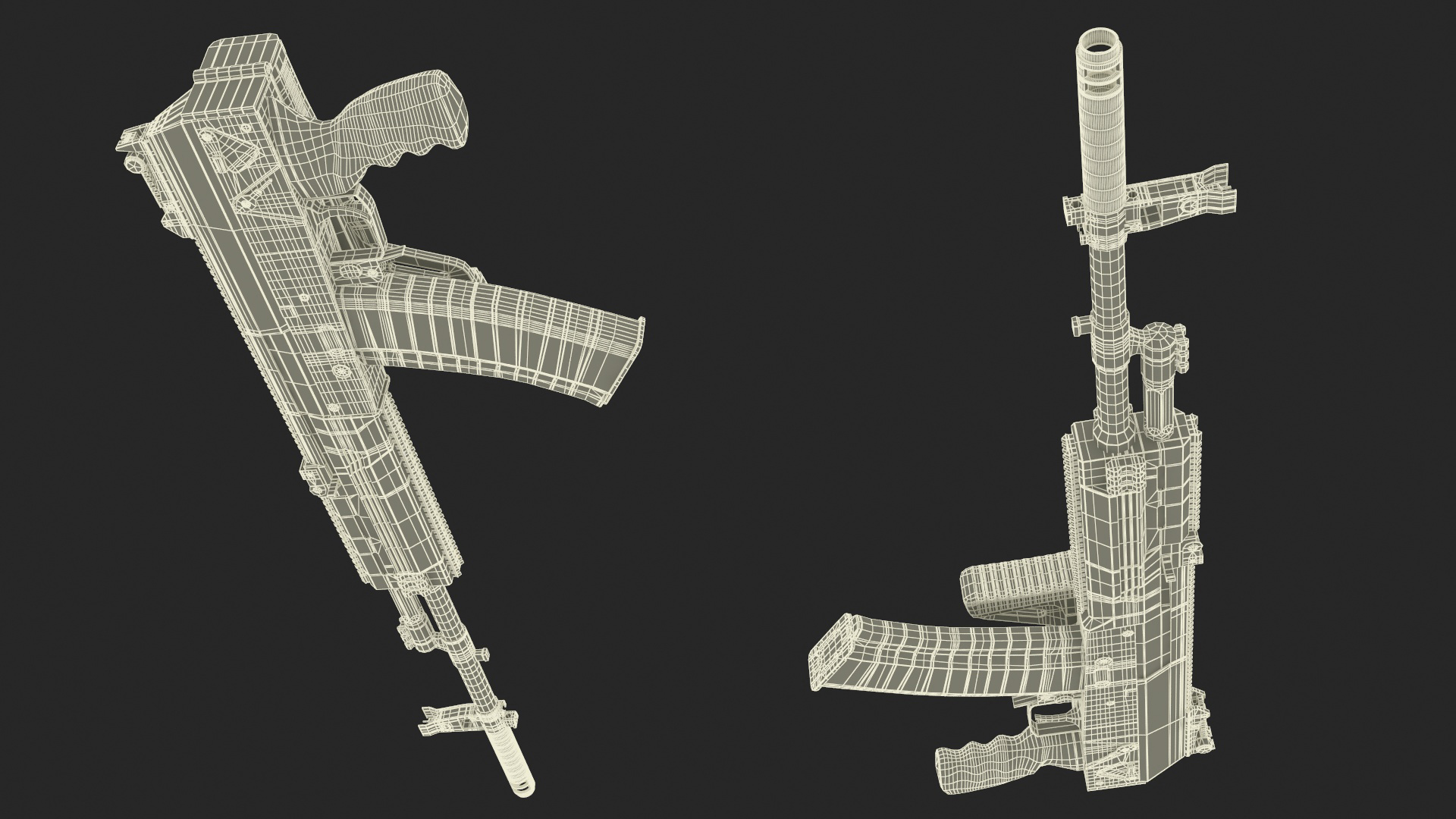 3D model AK-12 2011 Variant with Folded Stock Old