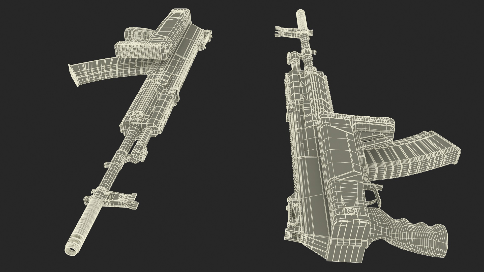 3D model AK-12 2011 Variant with Folded Stock Old