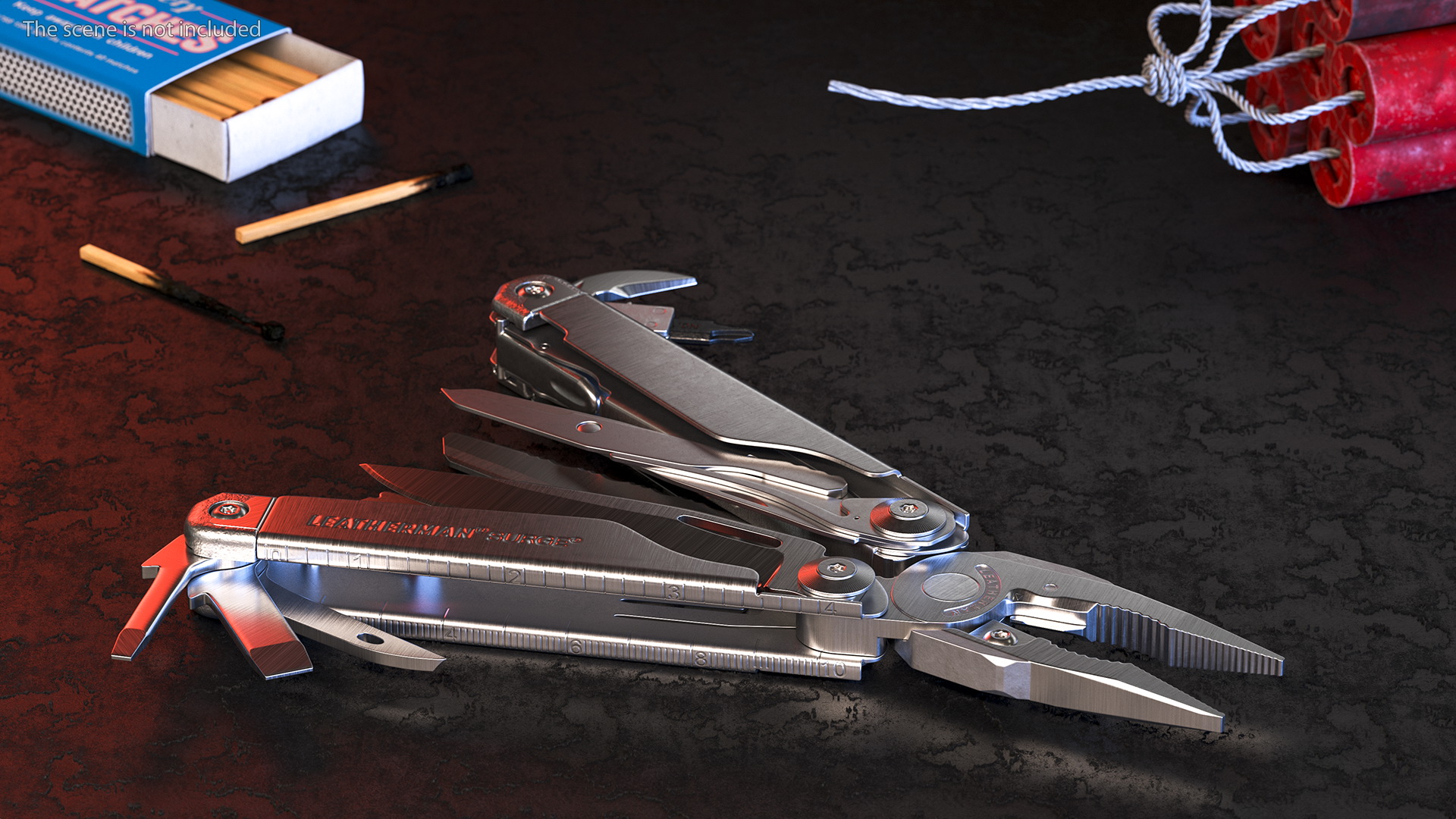 3D model Leatherman Surge Multitool Silver Rigged