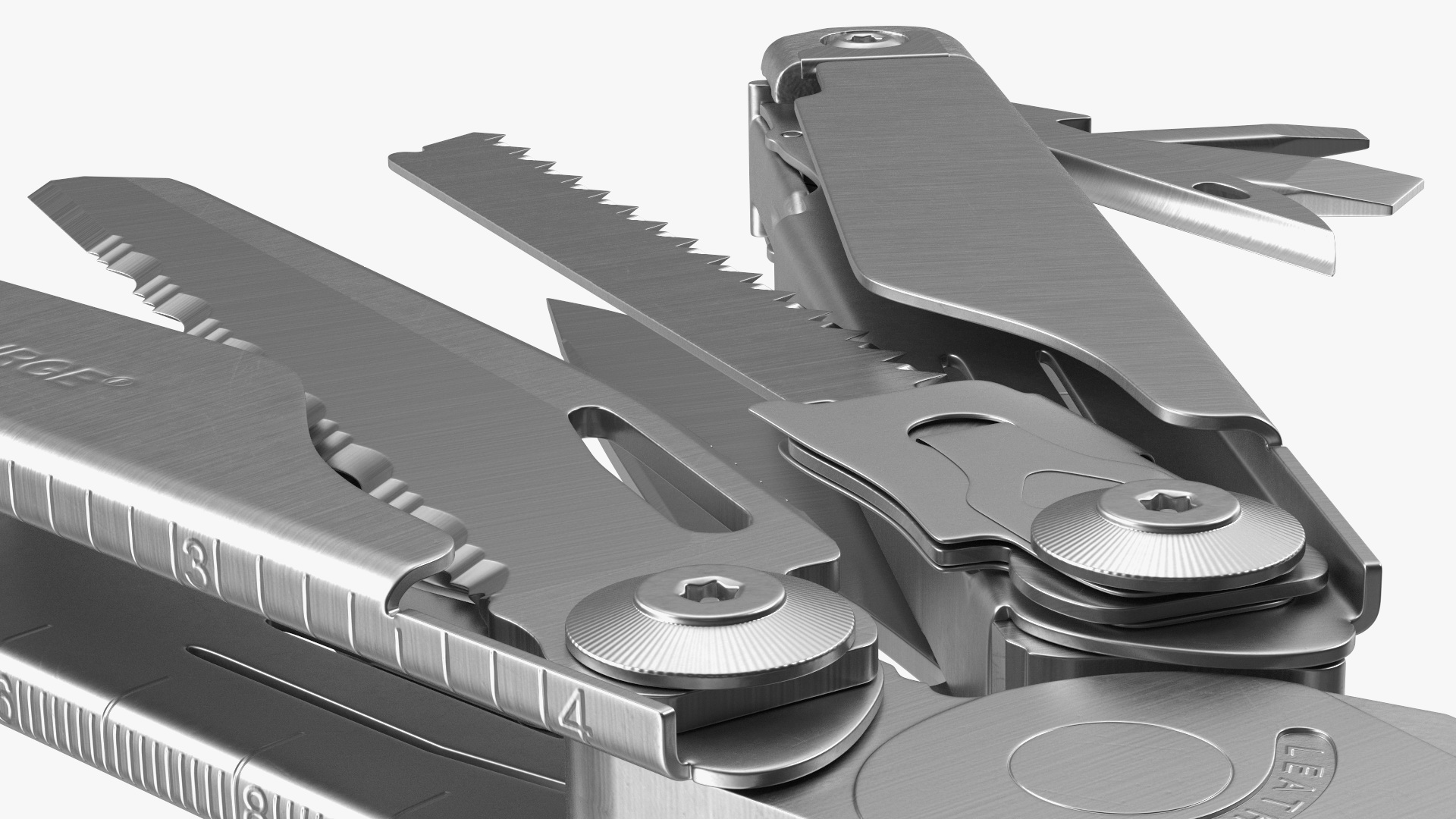 3D model Leatherman Surge Multitool Silver Rigged