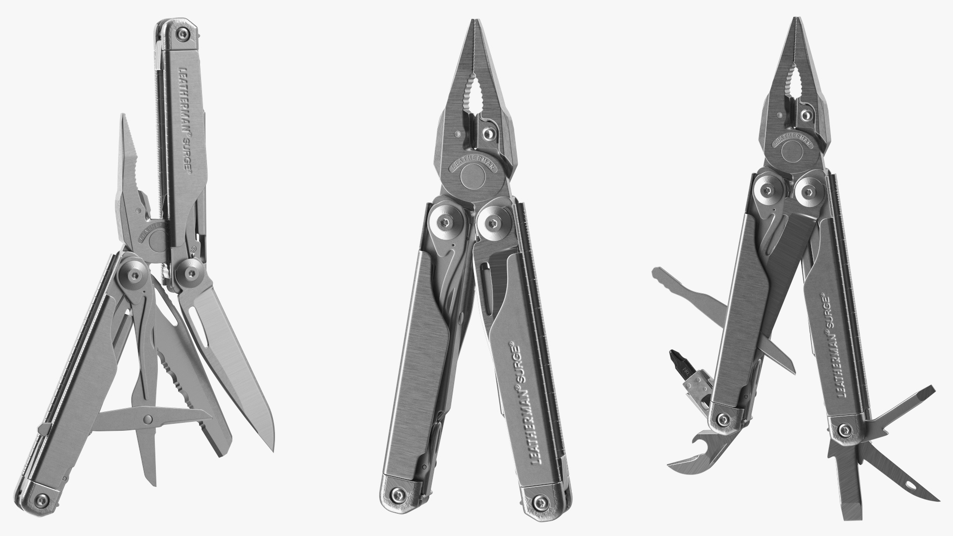 3D model Leatherman Surge Multitool Silver Rigged