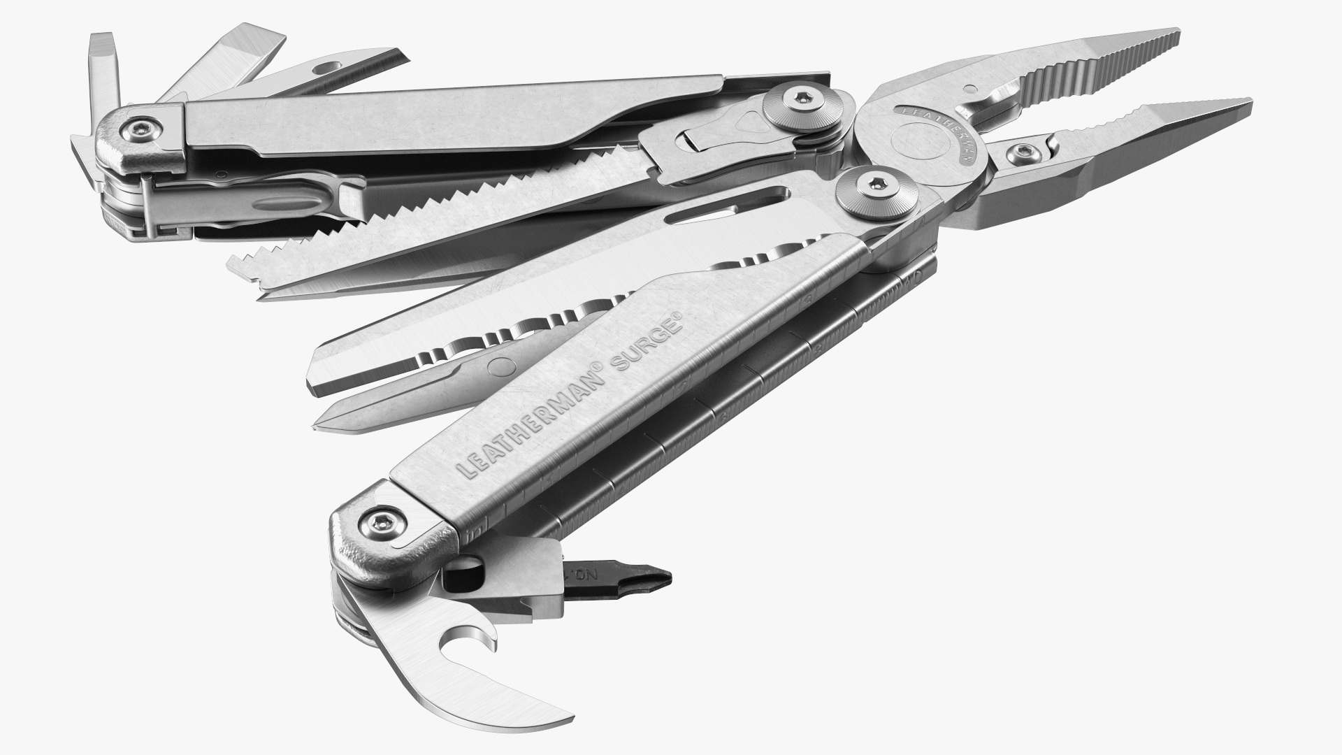 3D model Leatherman Surge Multitool Silver Rigged