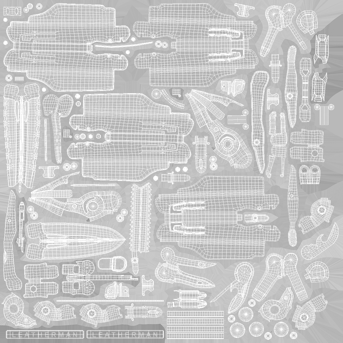 3D model Leatherman Surge Multitool Silver Rigged