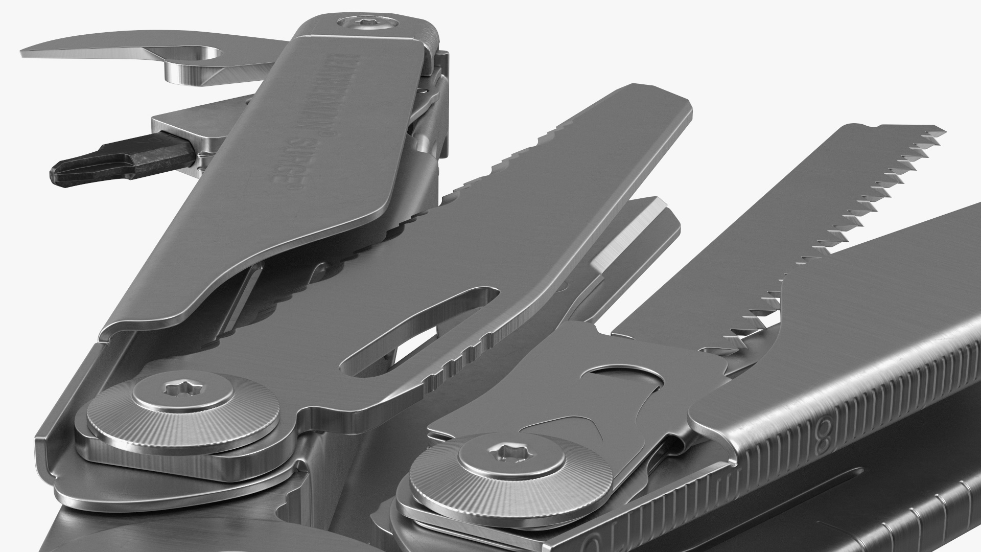 3D model Leatherman Surge Multitool Silver Rigged