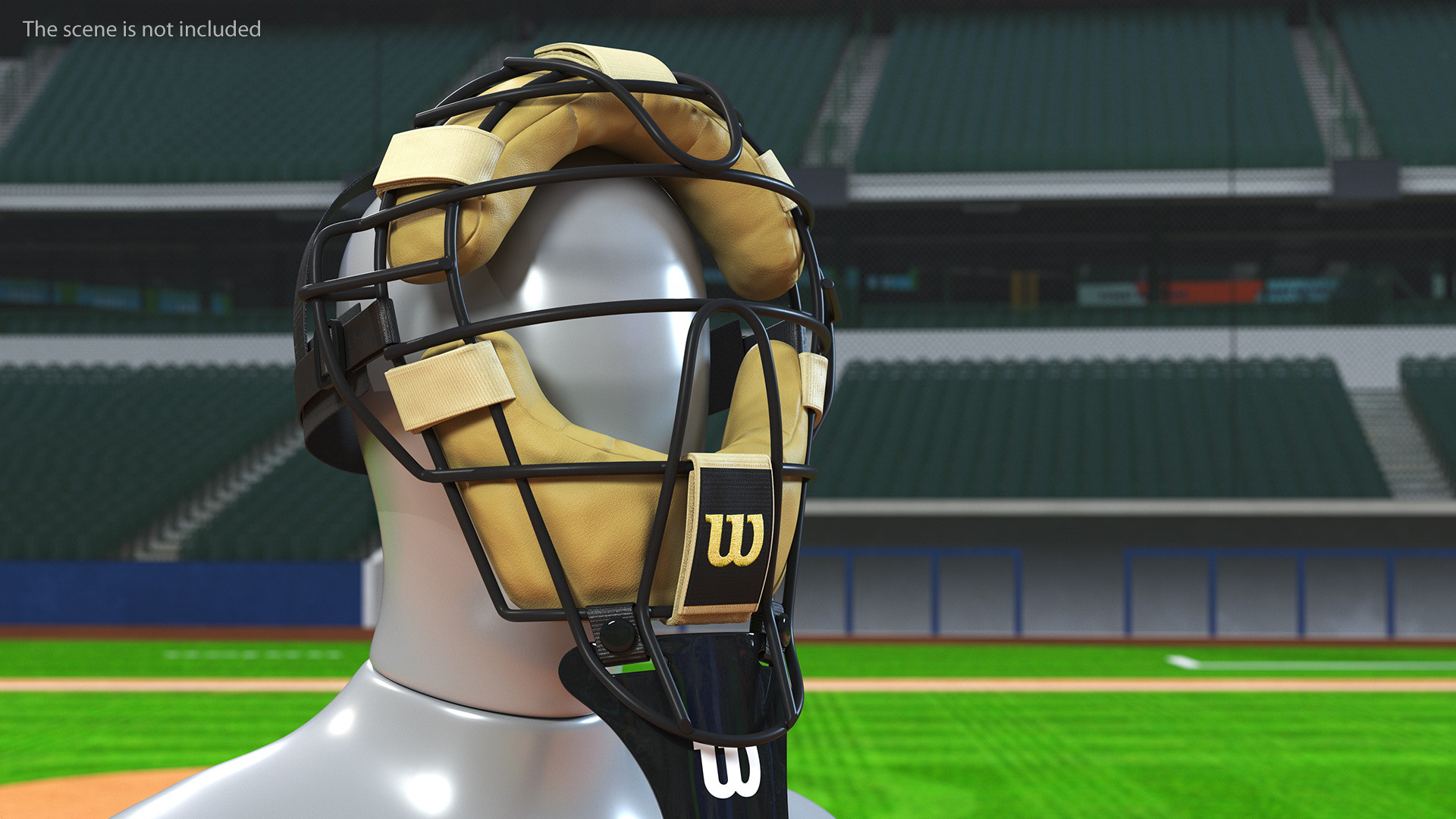 3D Baseball Full-Face Protection Mask Yellow