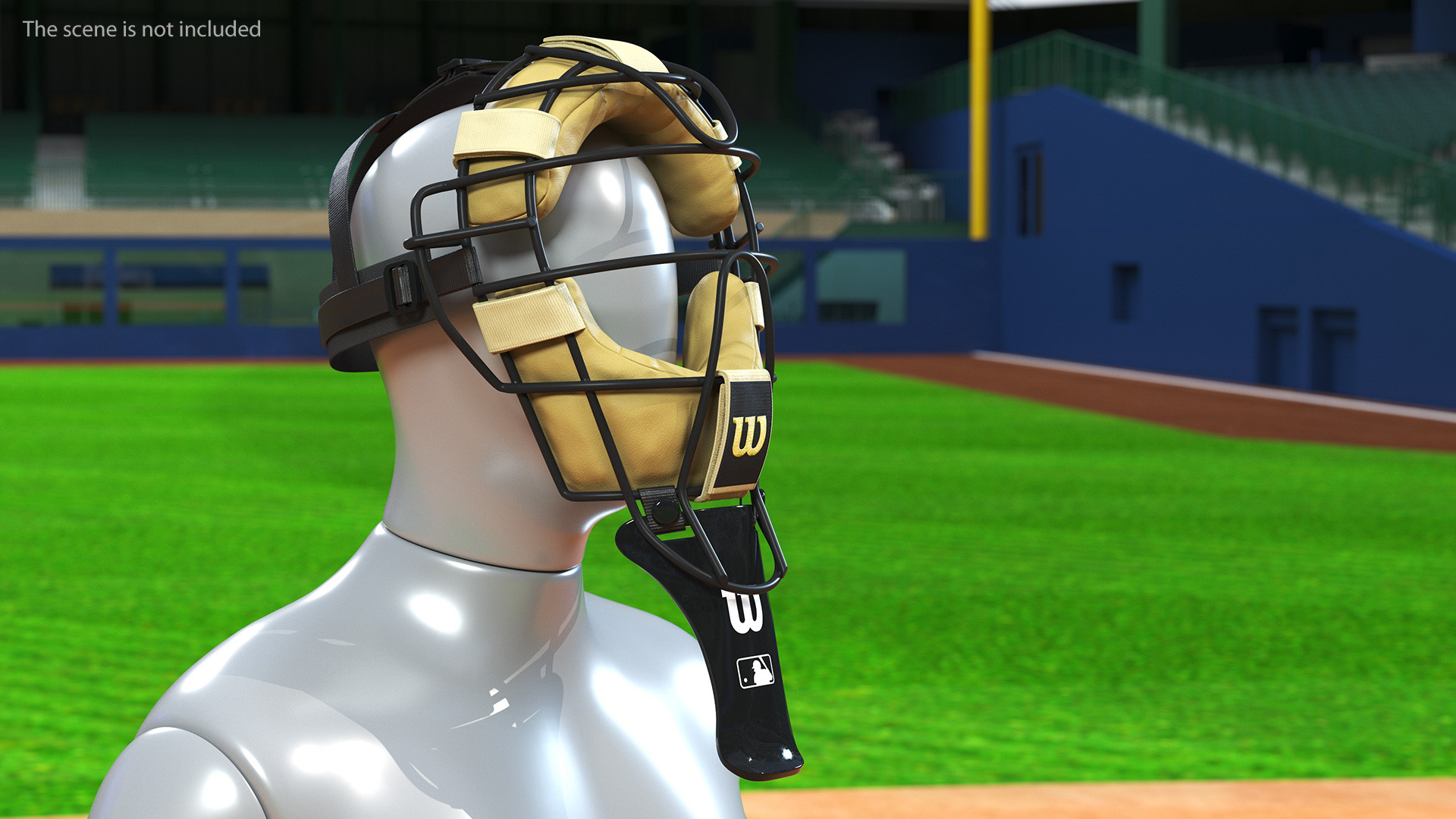 3D Baseball Full-Face Protection Mask Yellow