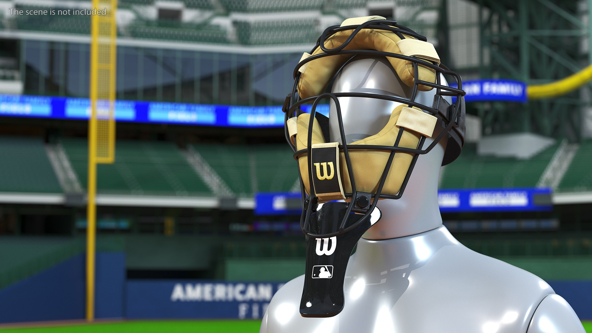 3D Baseball Full-Face Protection Mask Yellow