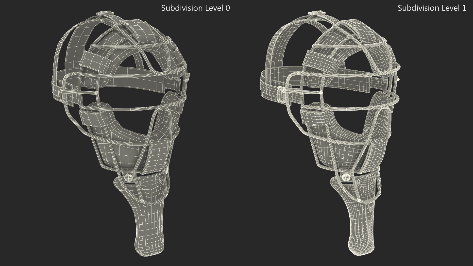 3D Baseball Full-Face Protection Mask Yellow