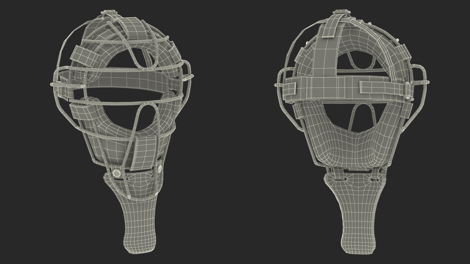 3D Baseball Full-Face Protection Mask Yellow