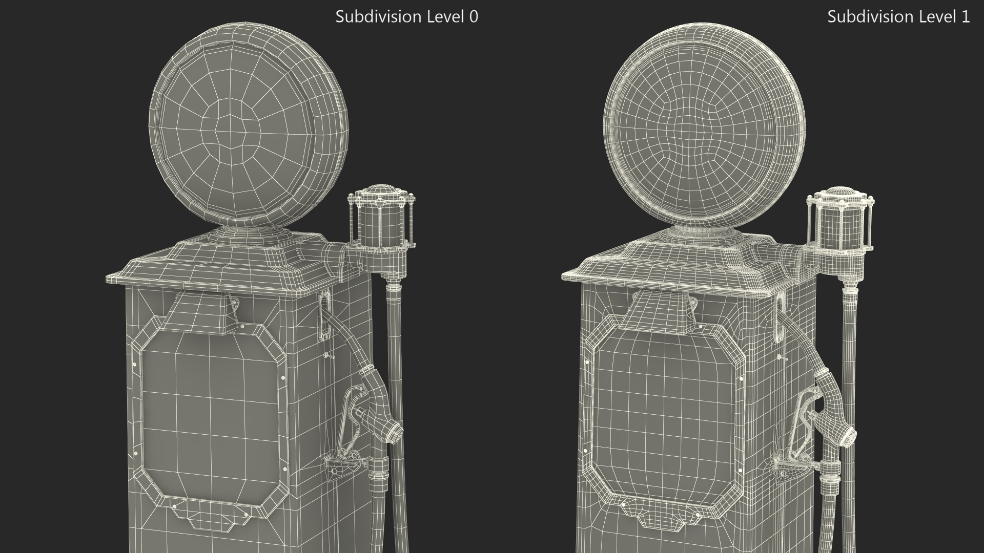 Clock Face Gasoline Pump Blue 3D model