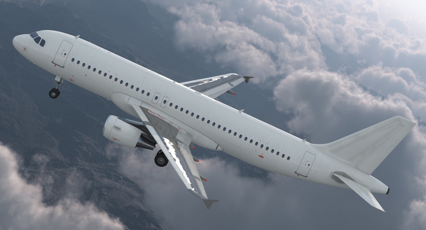 3D Airbus A320 Generic Rigged