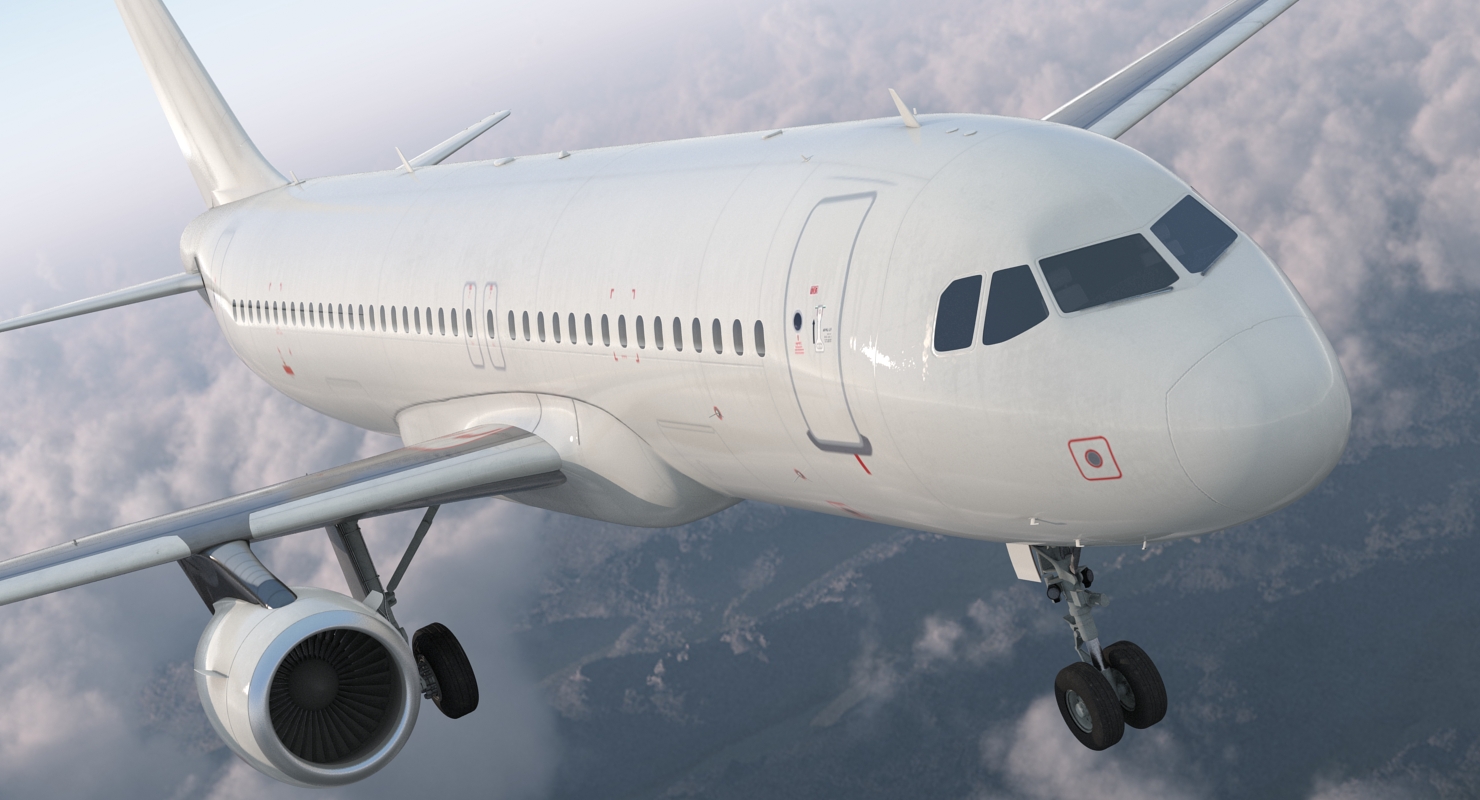 3D Airbus A320 Generic Rigged