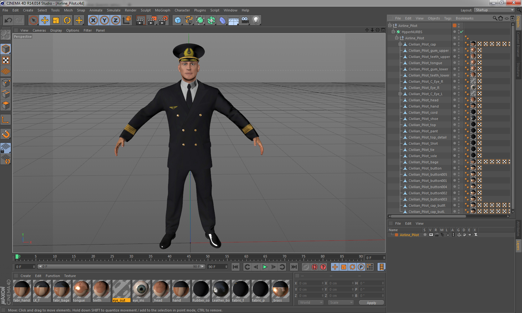 3D Airline Pilot model