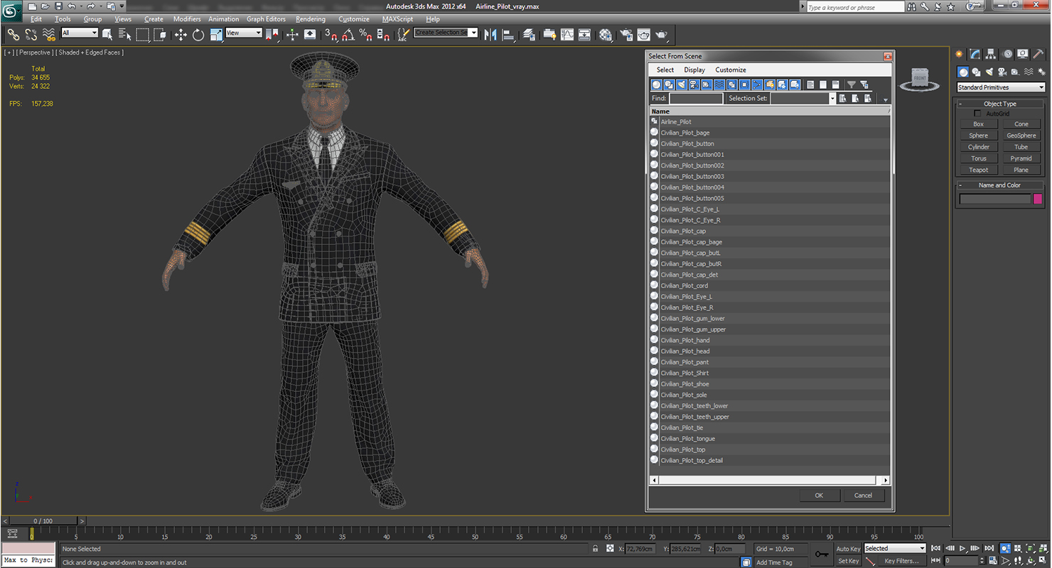 3D Airline Pilot model