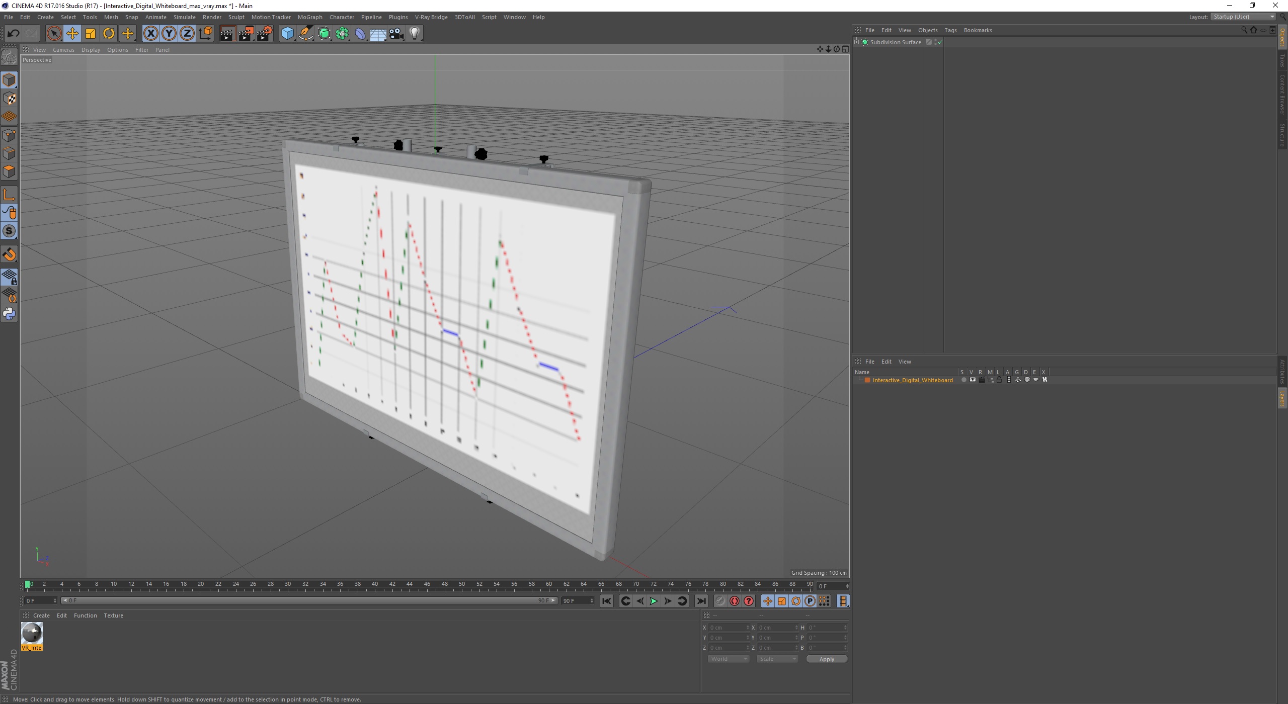 3D model Interactive Digital Whiteboard