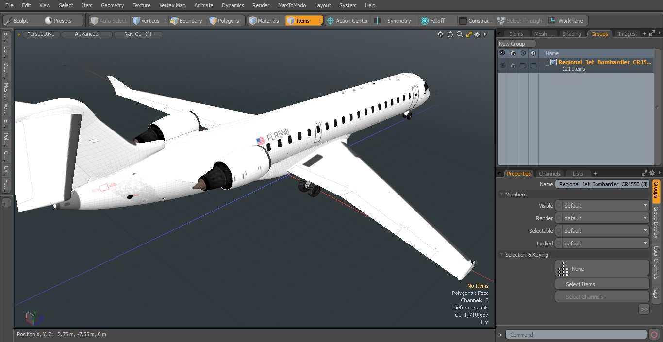 3D model Regional Jet Bombardier CRJ550