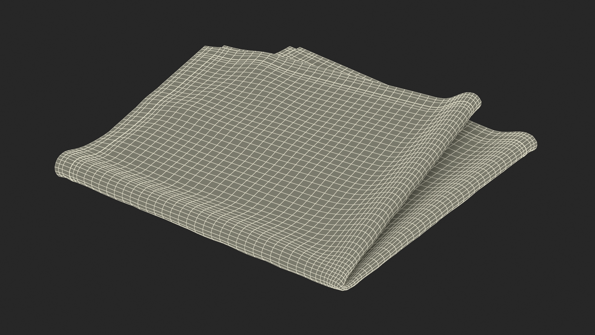 3D model Fabric Folded Napkin