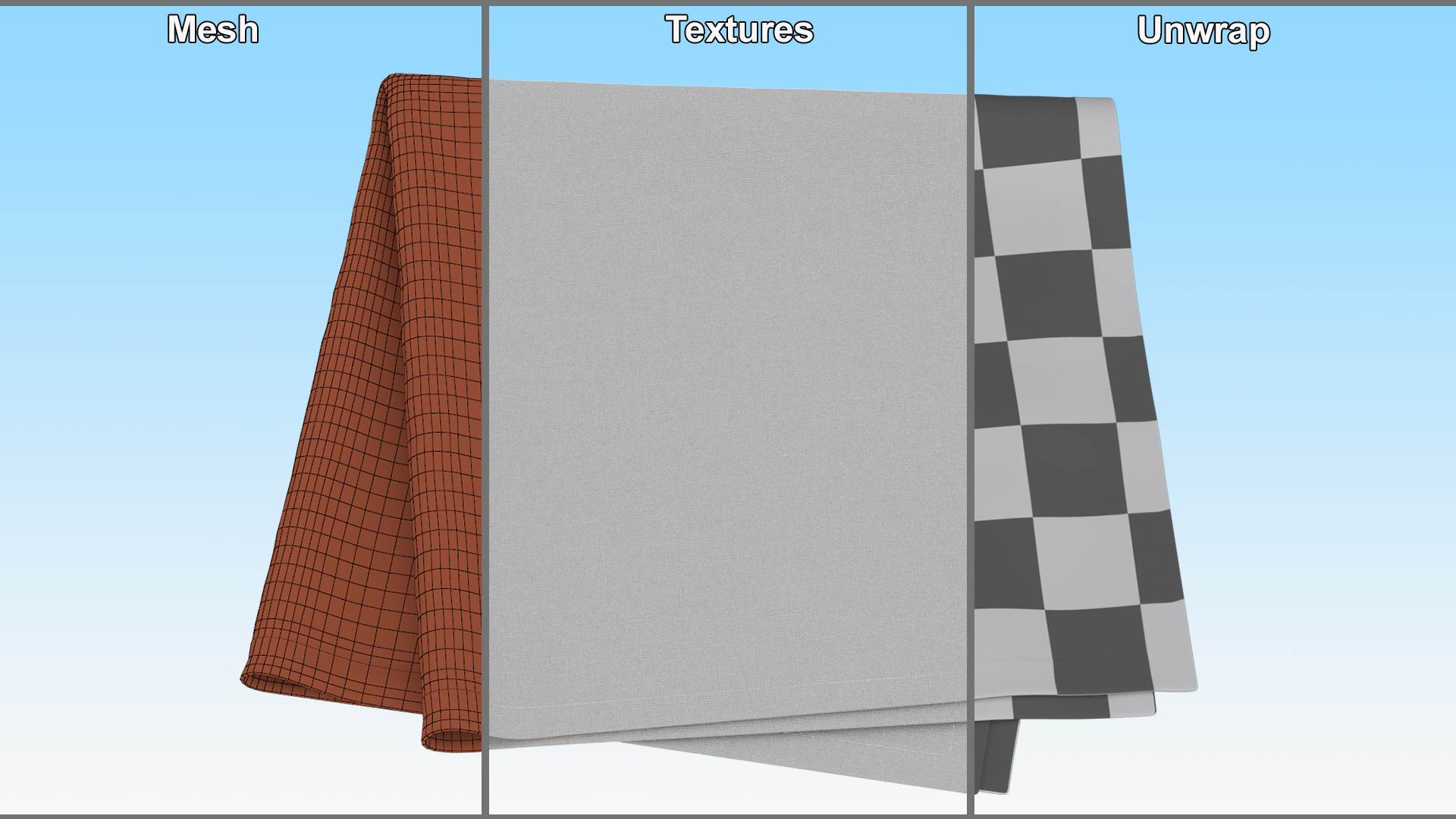 3D model Fabric Folded Napkin