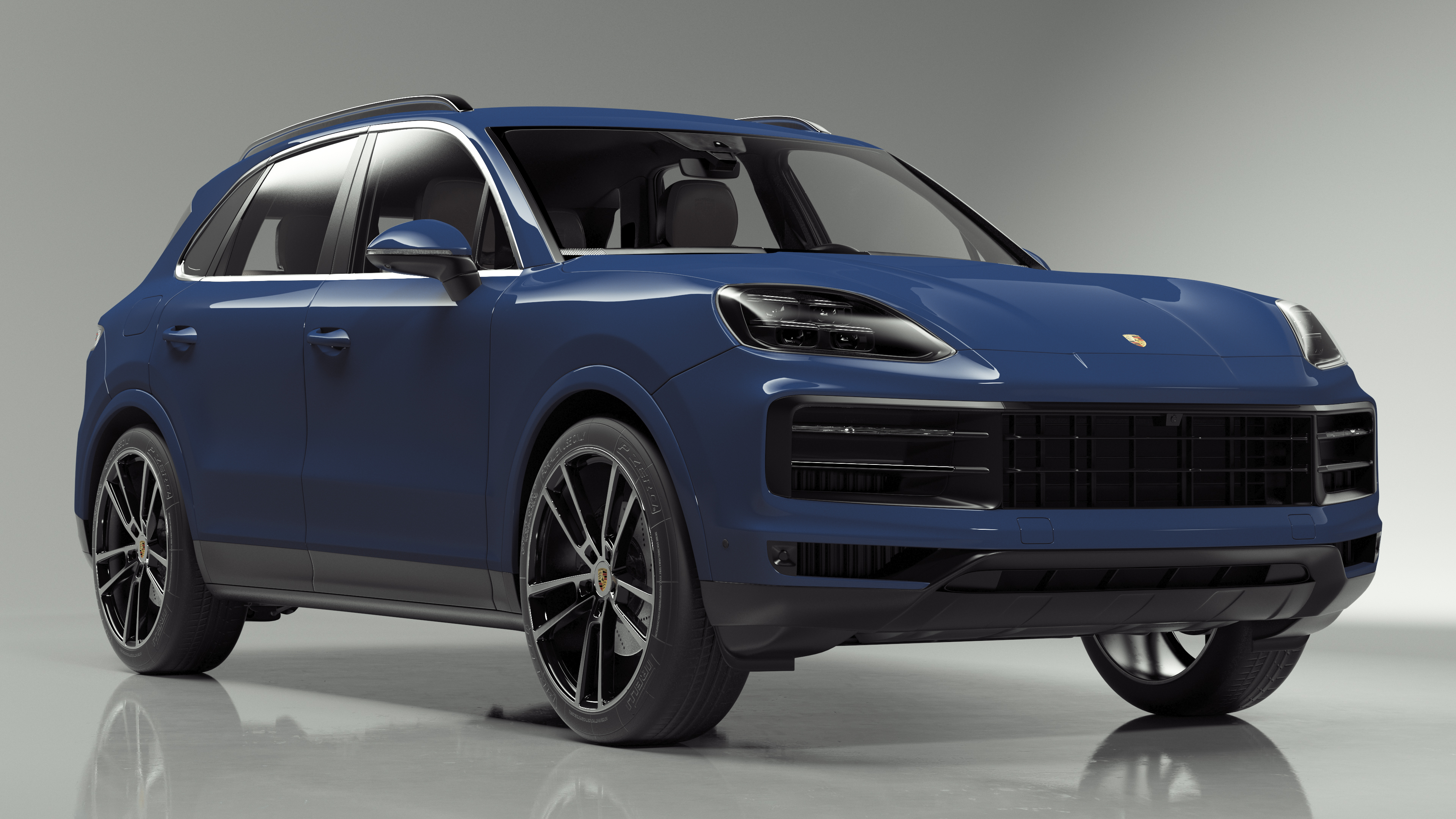 3D 2024 Porsche Cayenne Simple Interior Blue