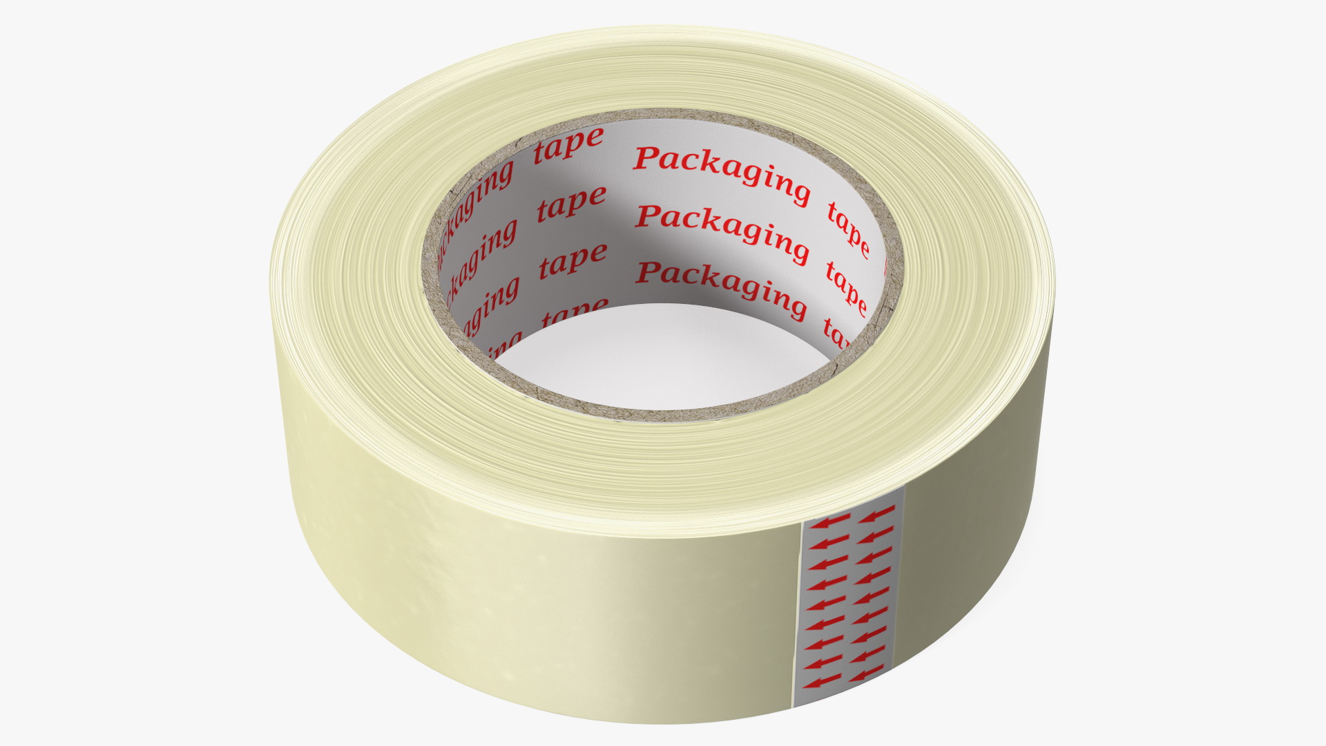 3D model Large Roll Plastic Sealing Glue Transparent Yellow Tape